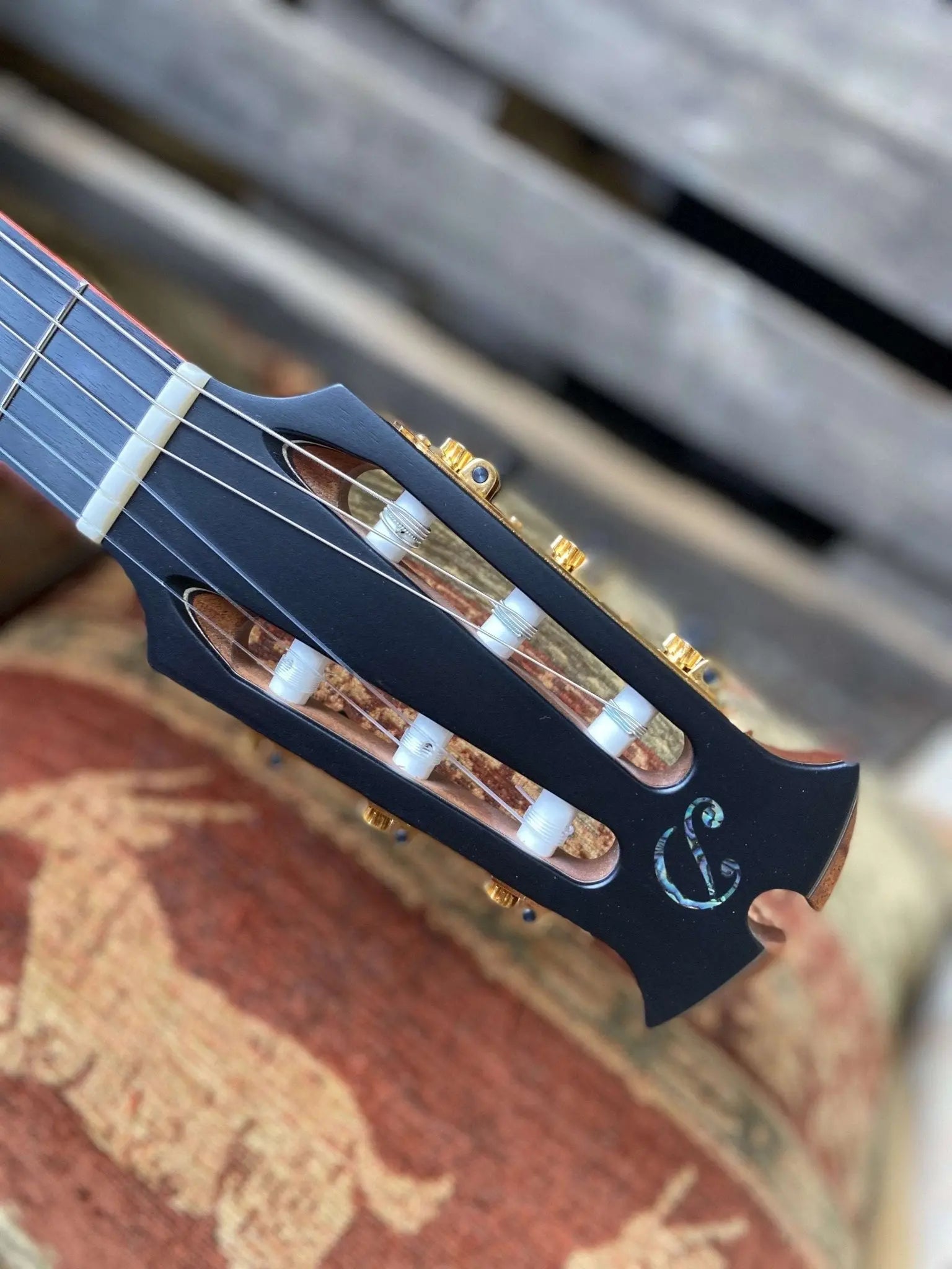 Dowina Master Built Strip Padauk HC Deluxe With Torrified Swiss Spruce Top (Nylon) - Richards Guitars Of Stratford Upon Avon