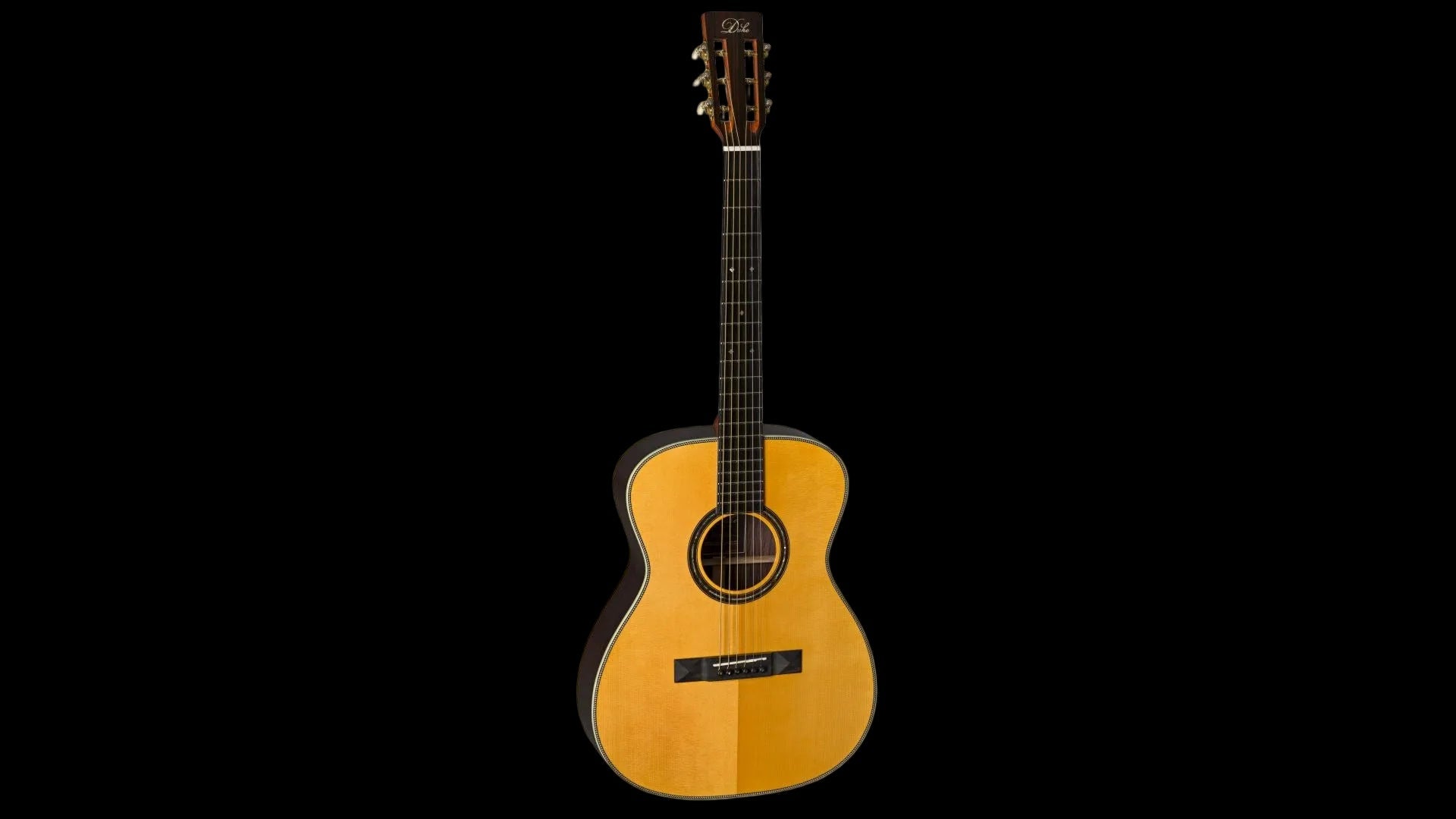 Duke OM-PF-Solid Acoustic Guitar (Inc Deluxe Gigbag) - Richards Guitars Of Stratford Upon Avon