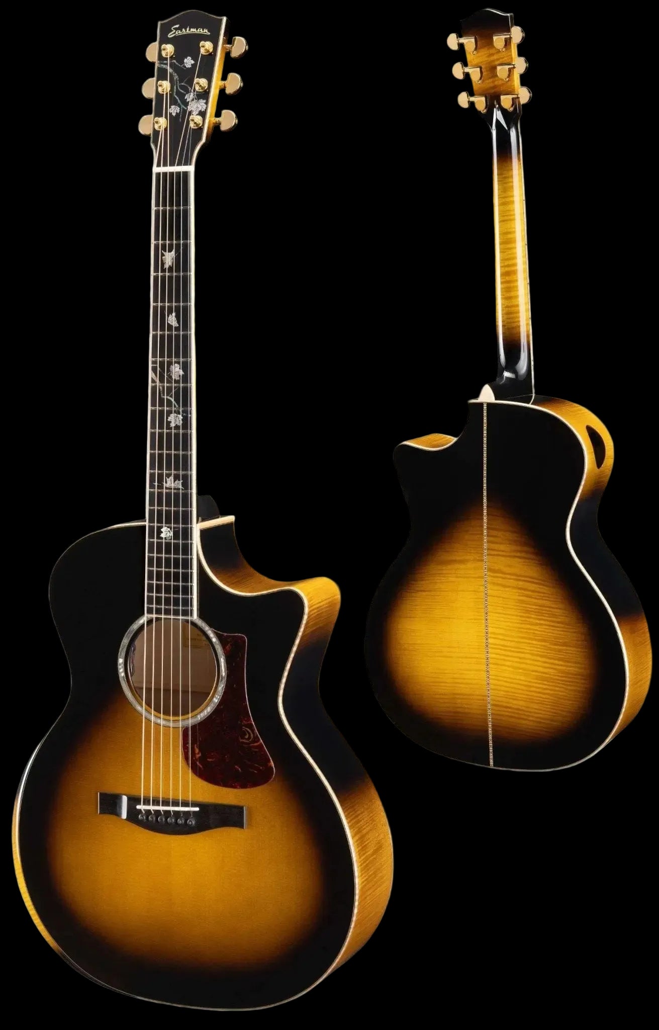 Eastman AC622CE SB Grand Auditorium w/ cutaway (Price inc. Custom Pro Setup Package) - Richards Guitars Of Stratford Upon Avon