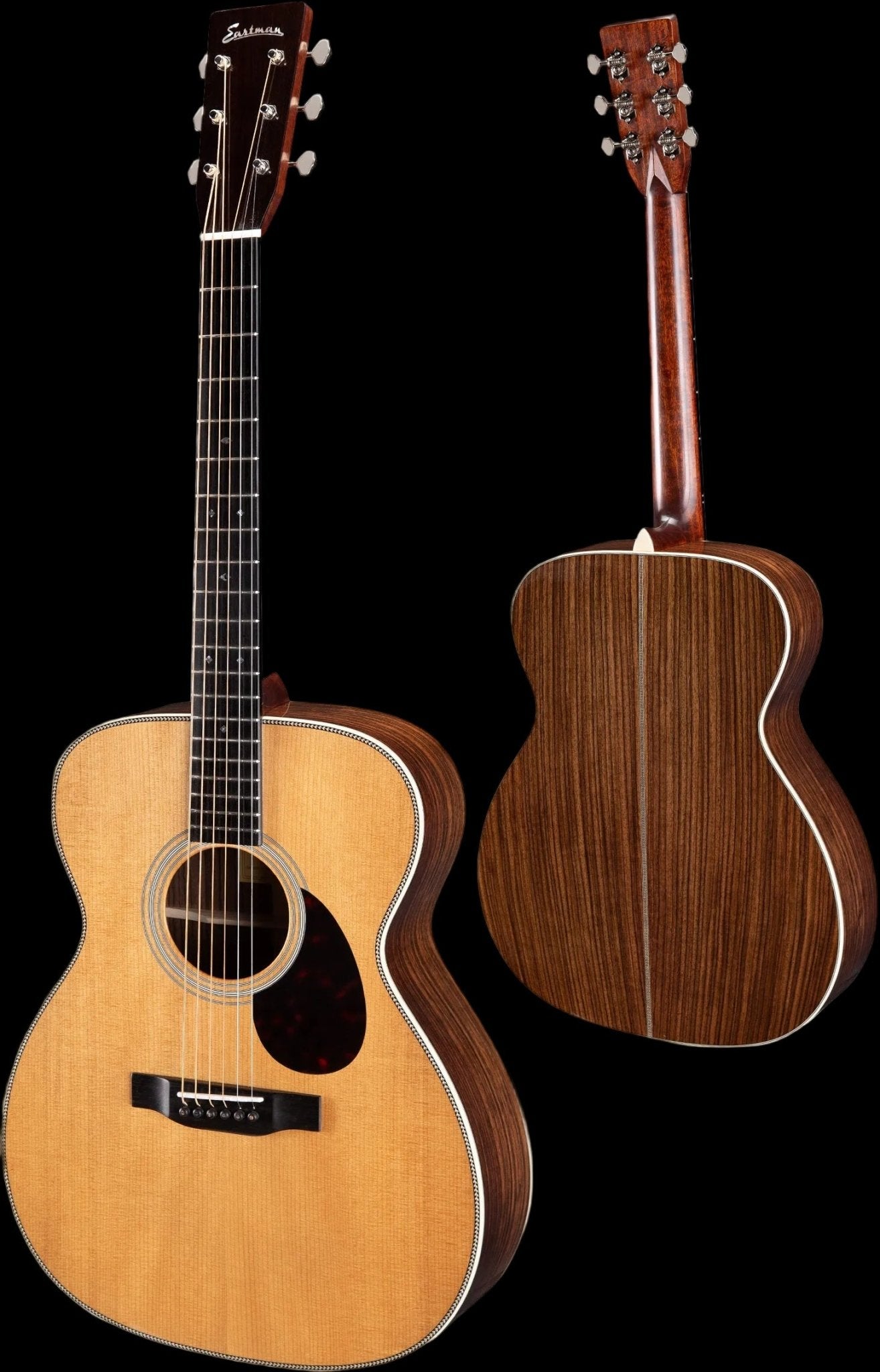 Eastman E20OM-TC Natural Acoustic Guitar (Price inc. Custom Pro Setup Package) - Richards Guitars Of Stratford Upon Avon