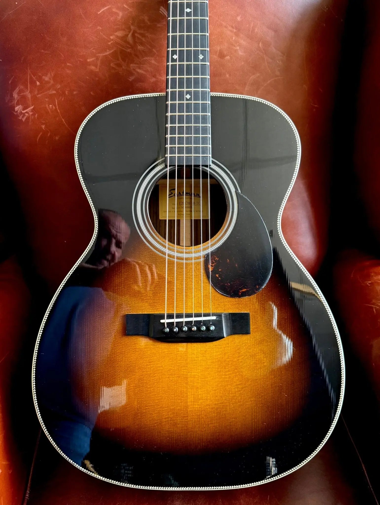 Buy Eastman E20OM-TC-SB Sunburst Acoustic Guitar (Price inc. Custom Pro Setup Package)
