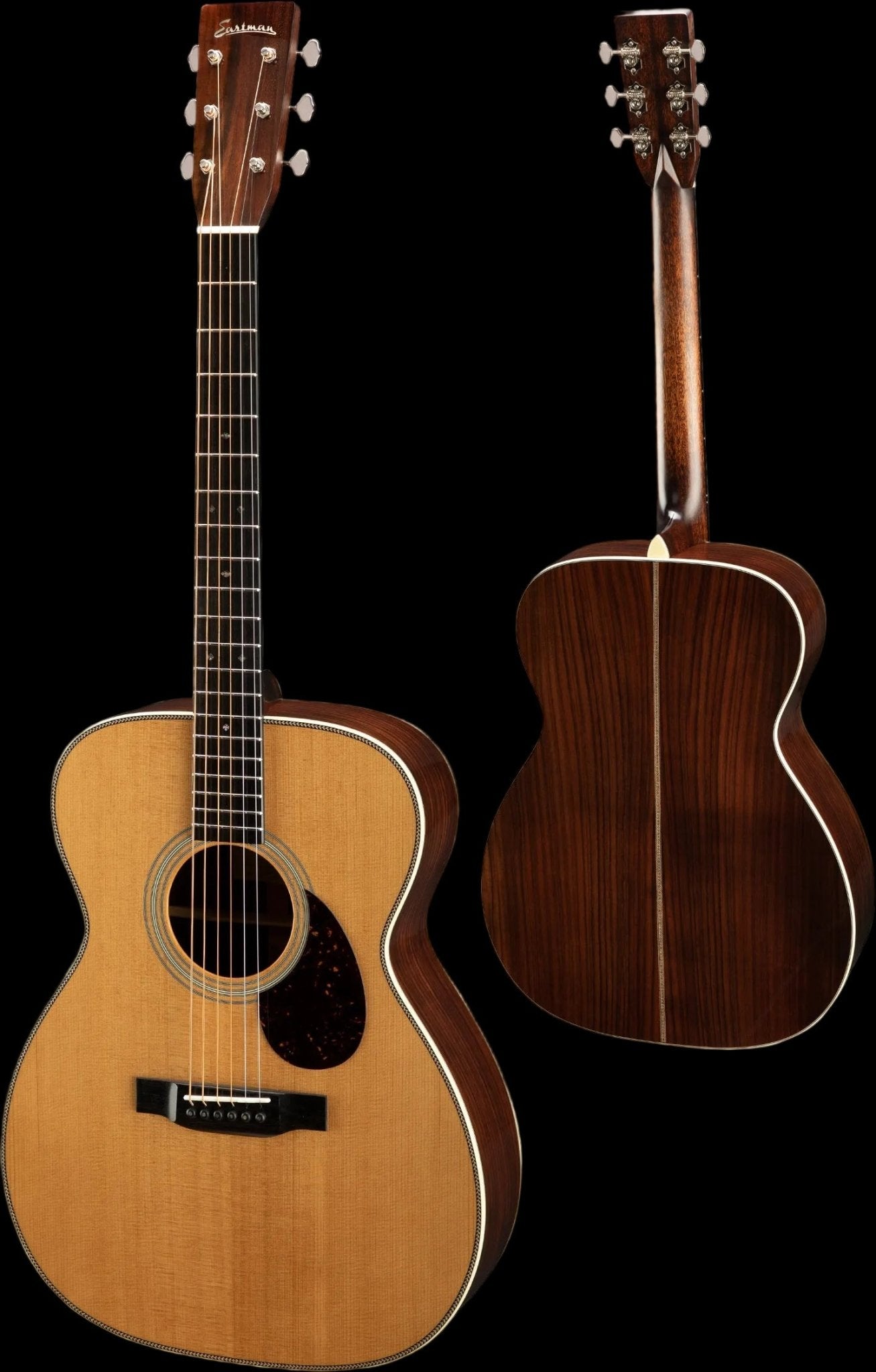 Eastman E8OM-TC Natural Acoustic Guitar (Price inc. Custom Pro Setup Package) - Richards Guitars Of Stratford Upon Avon