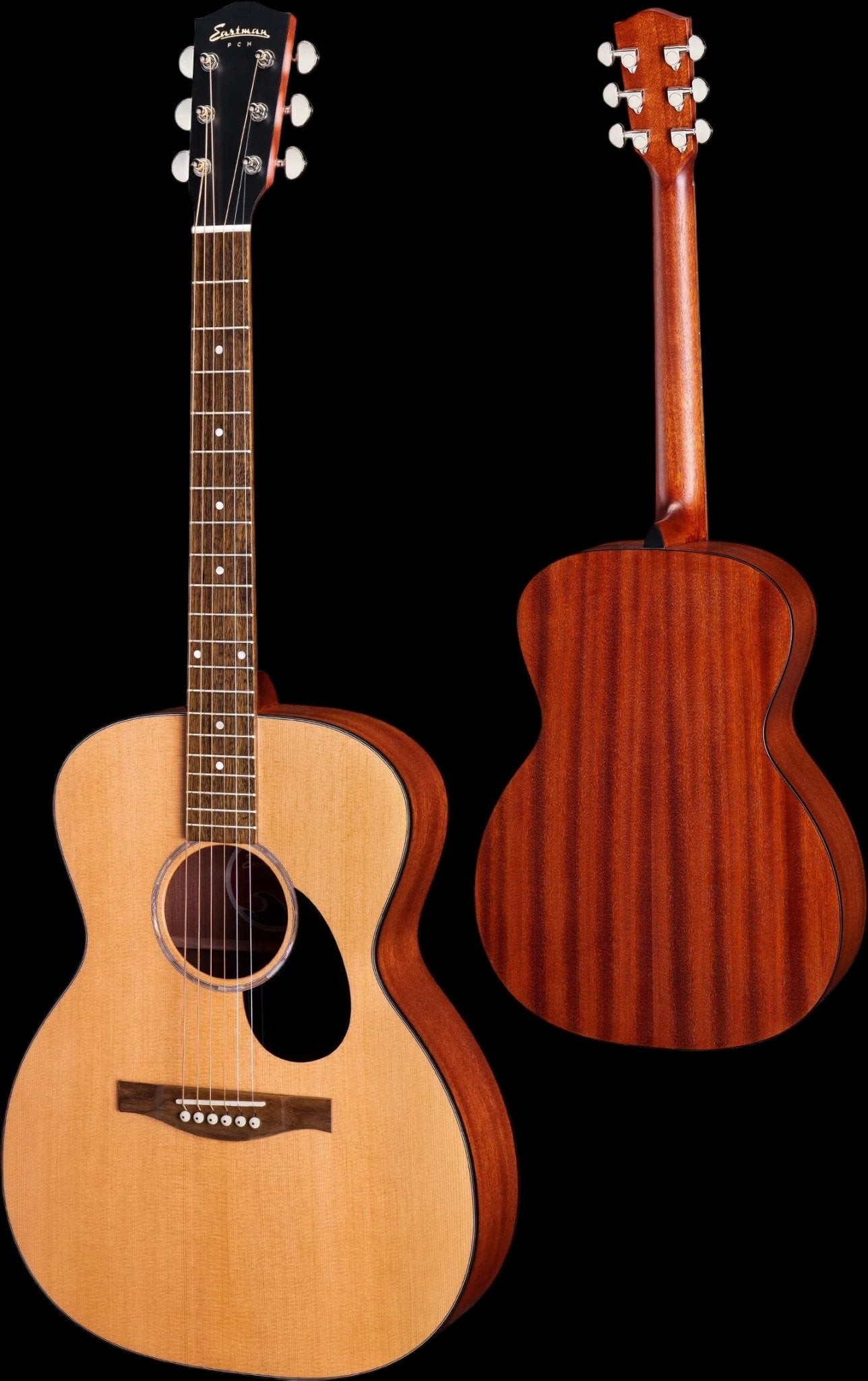 Eastman PCH1-OM Natural Acoustic Guitar (Price inc. Custom Pro Setup Package) - Richards Guitars Of Stratford Upon Avon