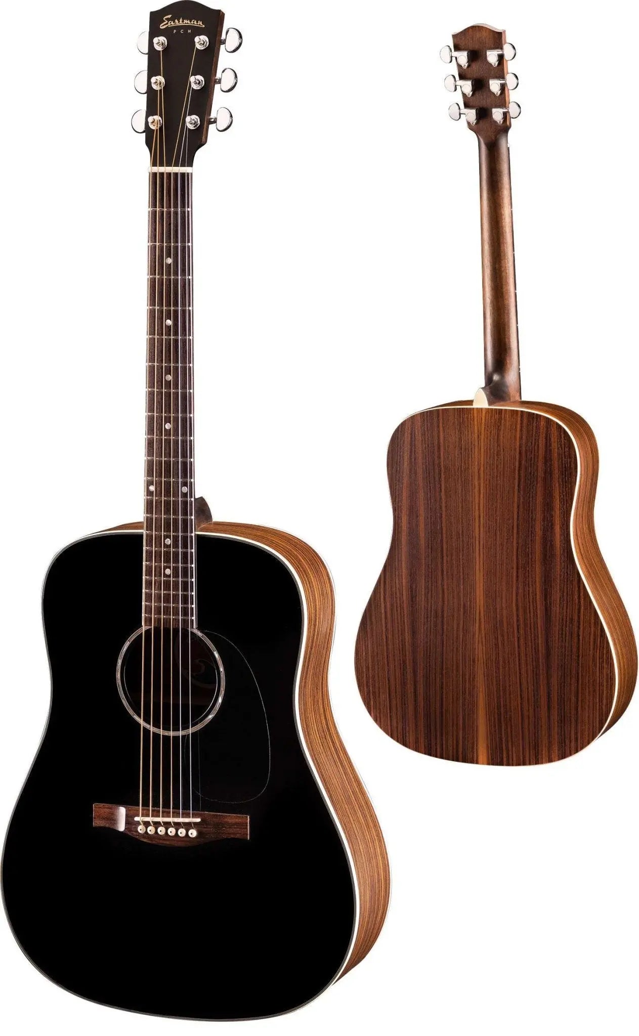 Eastman PCH2 - D - BK, Black top, Acoustic guitar (Price inc. Custom Pro Setup Package) - Richards Guitars Of Stratford Upon Avon