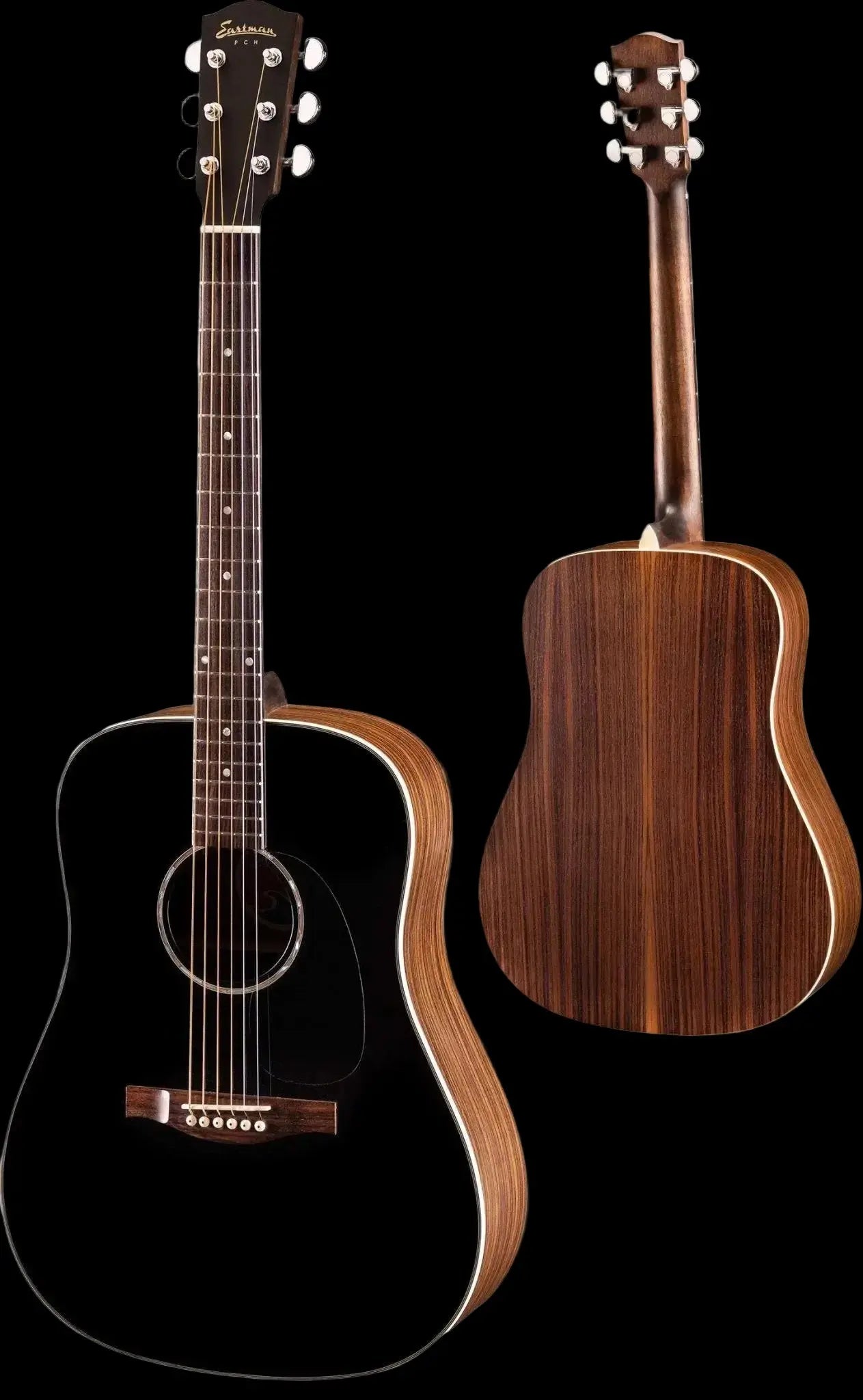 Buy Eastman PCH2-D-BK Black Acoustic Guitar (Price inc. Custom Pro Setup Package)