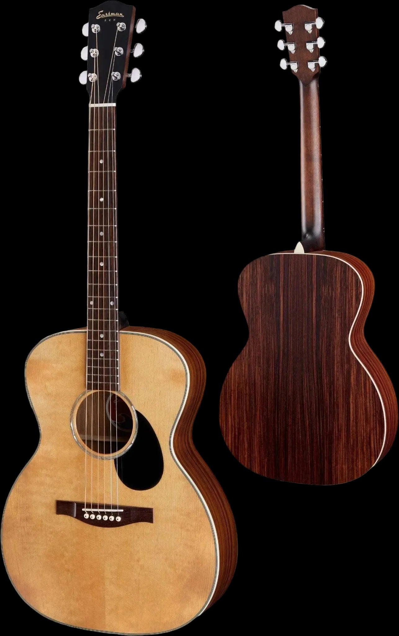 Eastman PCH2 - OM, Natural, Acoustic Guitar (Price inc. Custom Pro Setup Package) - Richards Guitars Of Stratford Upon Avon