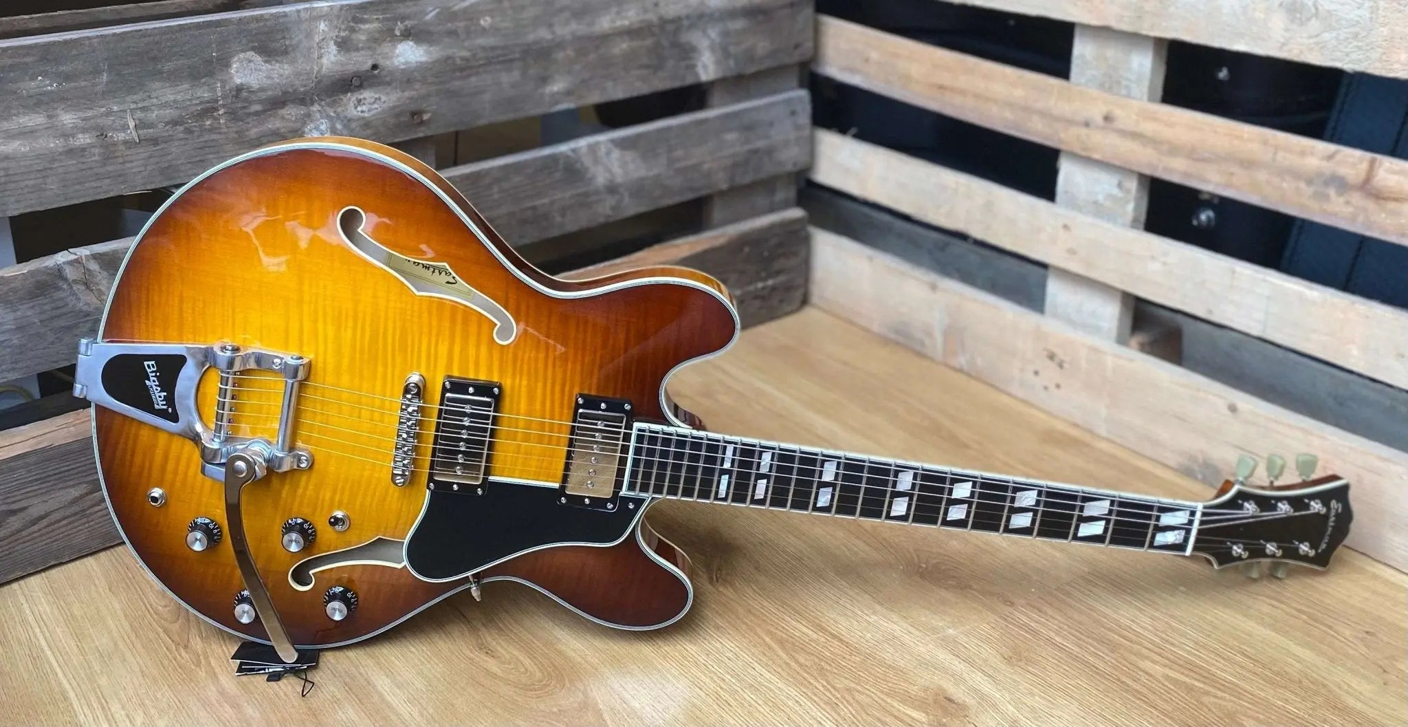 Eastman T486B Goldburst (Price inc. Custom Pro Setup Package) - Richards Guitars Of Stratford Upon Avon