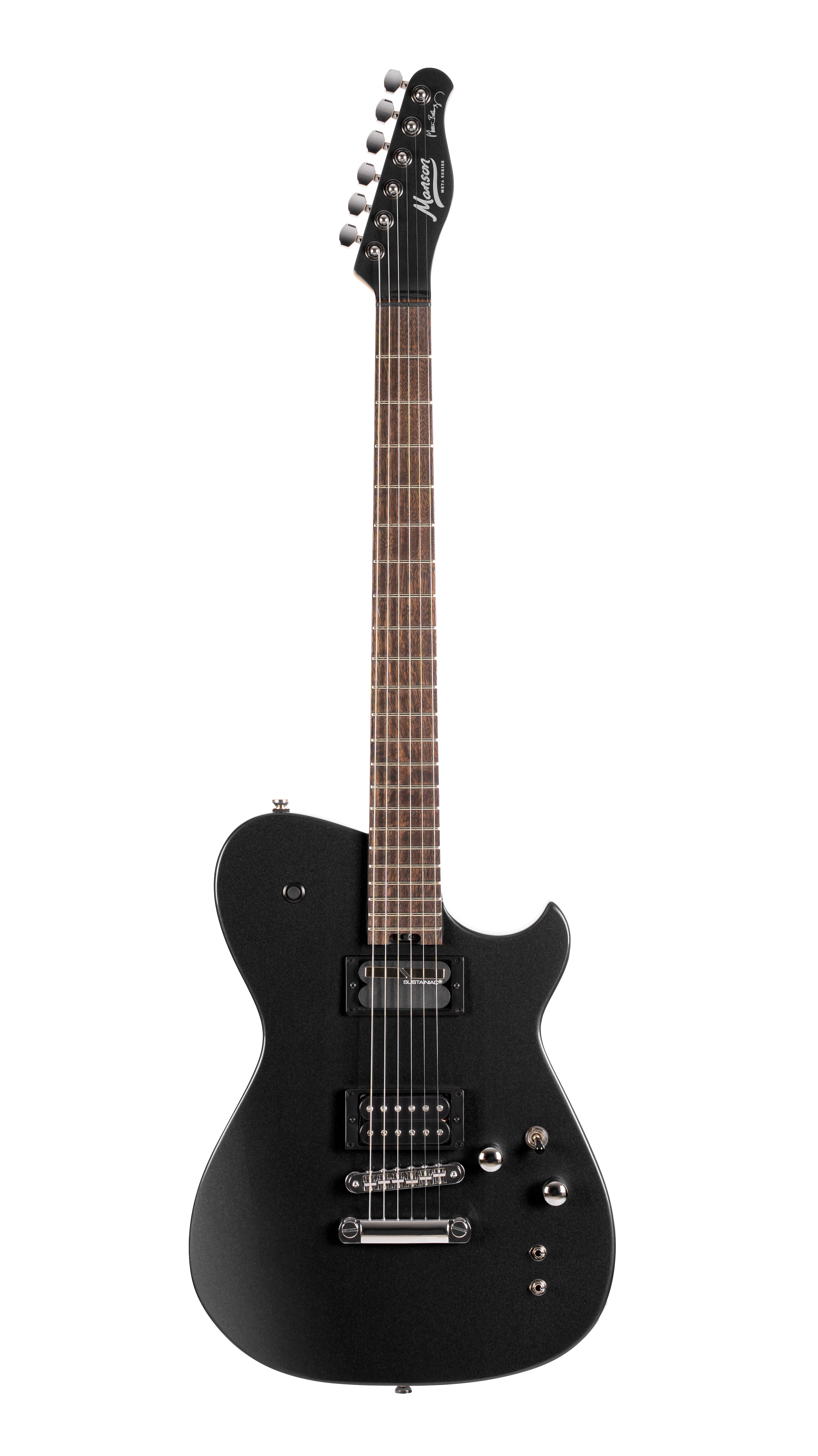 Manson Meta Series MBM-2H-Sustaniac Satin Black, Electric Guitar for sale at Richards Guitars.