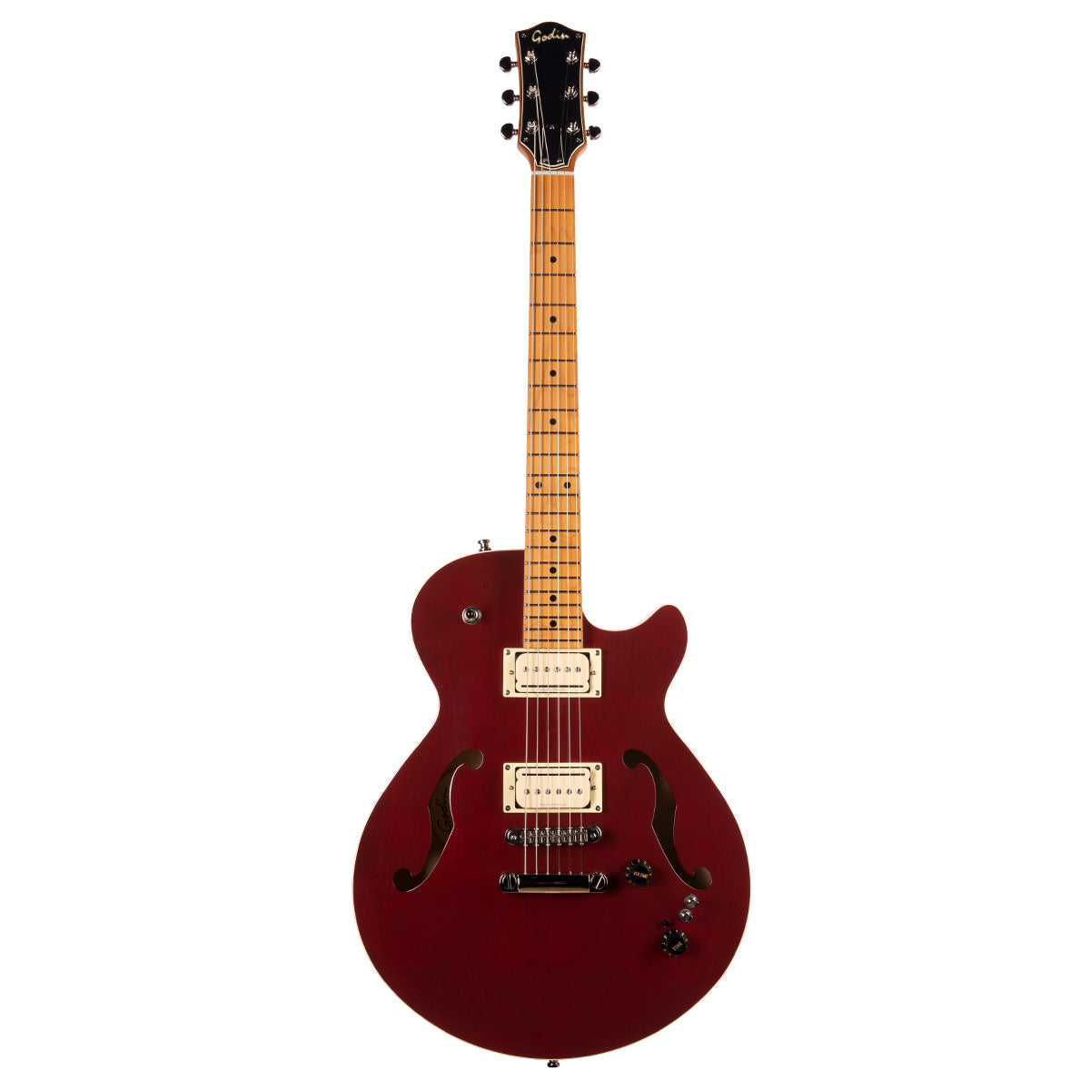 Godin Montreal Premiere Pro Semi-Acoustic Guitar ~ Aztek Red, Electric Guitar for sale at Richards Guitars.