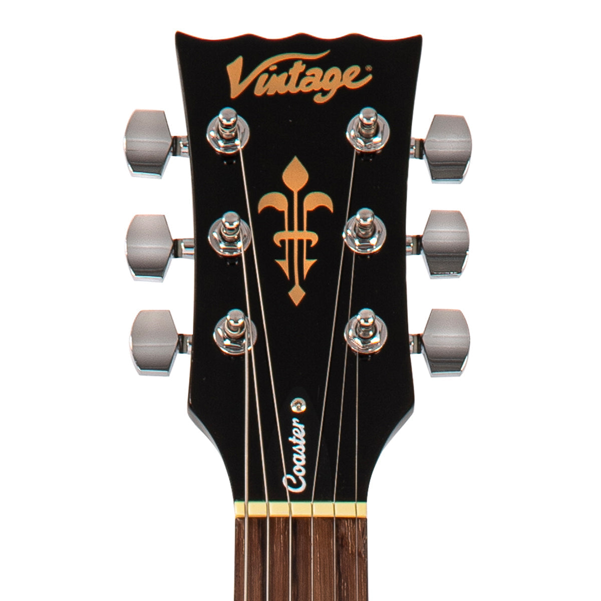 Vintage V10 Coaster Series Electric Guitar ~ Boulevard Black, Electric Guitar for sale at Richards Guitars.