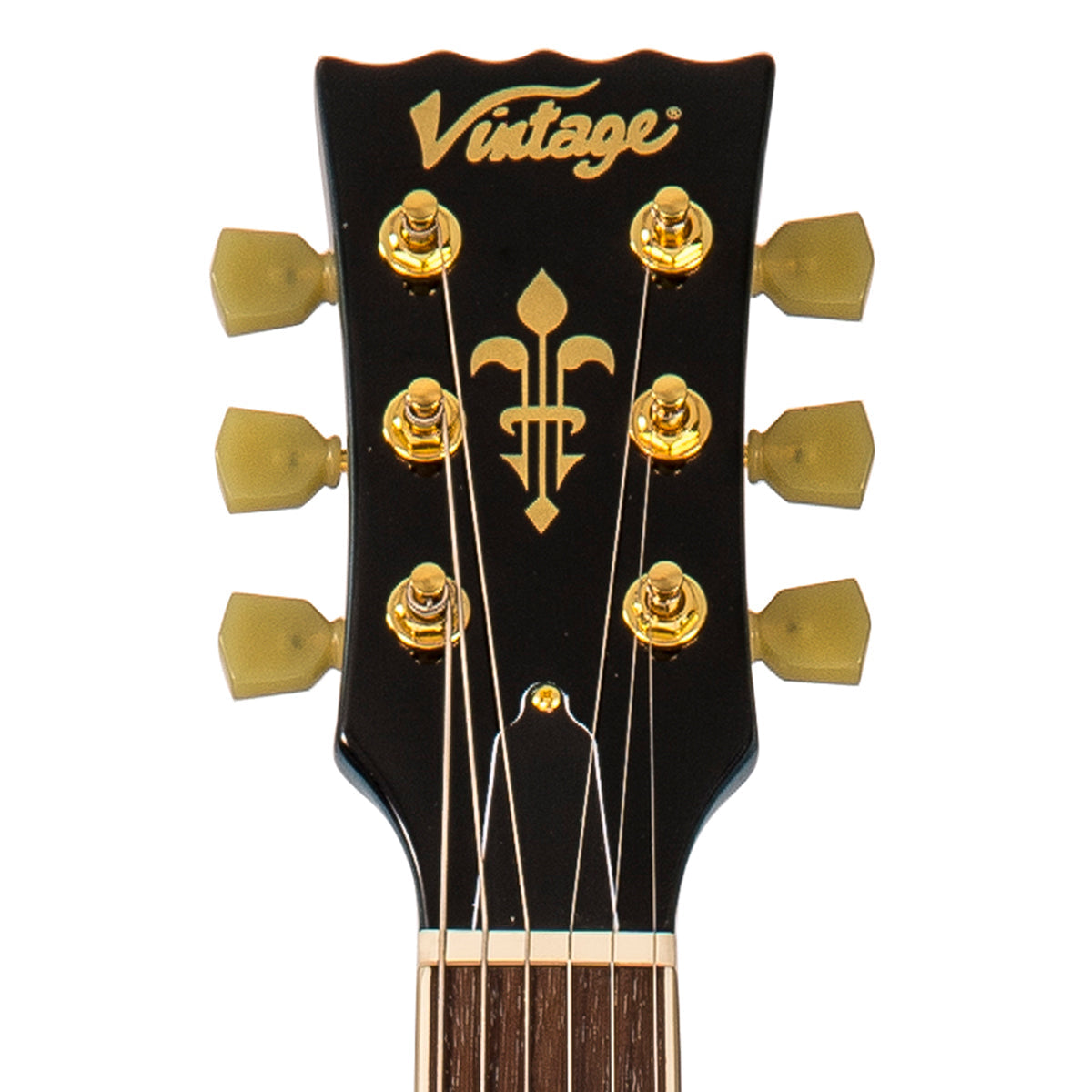 Vintage V100M Mini Double Coil ReIssued Electric Guitar ~ Gun Hill Blue, Electric Guitar for sale at Richards Guitars.