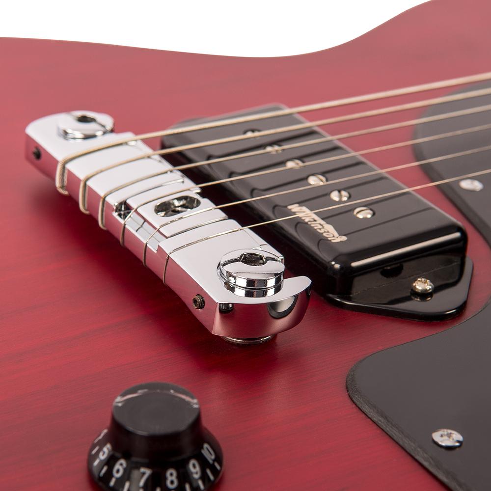 Vintage V130 ReIssued Electric Guitar ~ Satin Cherry, Electric Guitar for sale at Richards Guitars.