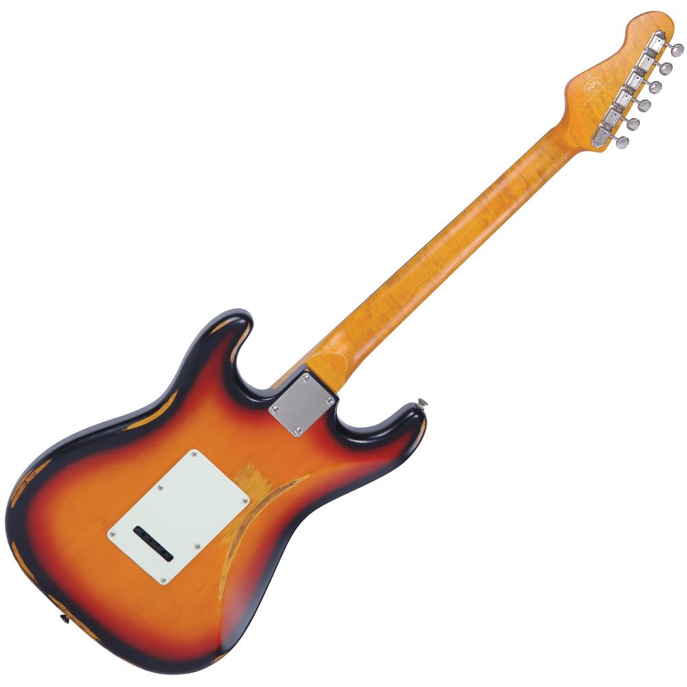 Vintage V6 ICON Electric Guitar ~ Distressed Sunburst, Electric Guitar for sale at Richards Guitars.