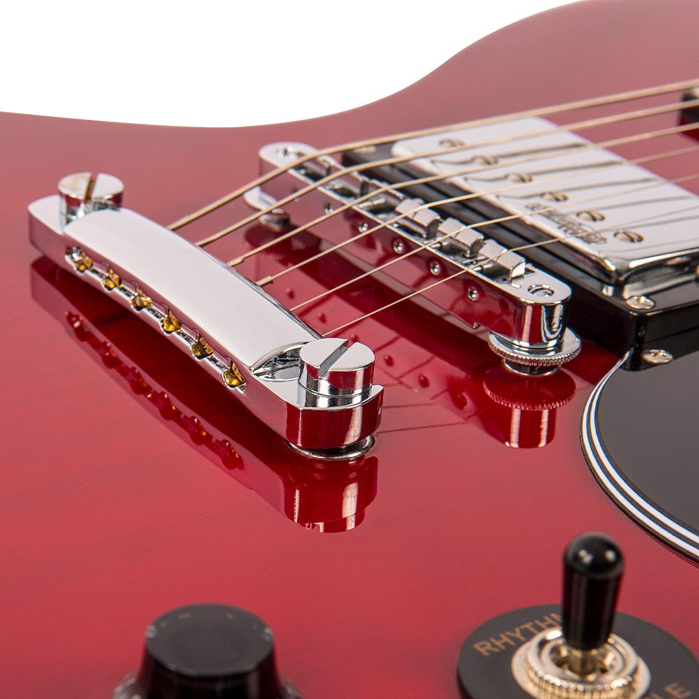 Vintage VS6 ReIssued Electric Guitar ~ Cherry Red, Electric Guitar for sale at Richards Guitars.