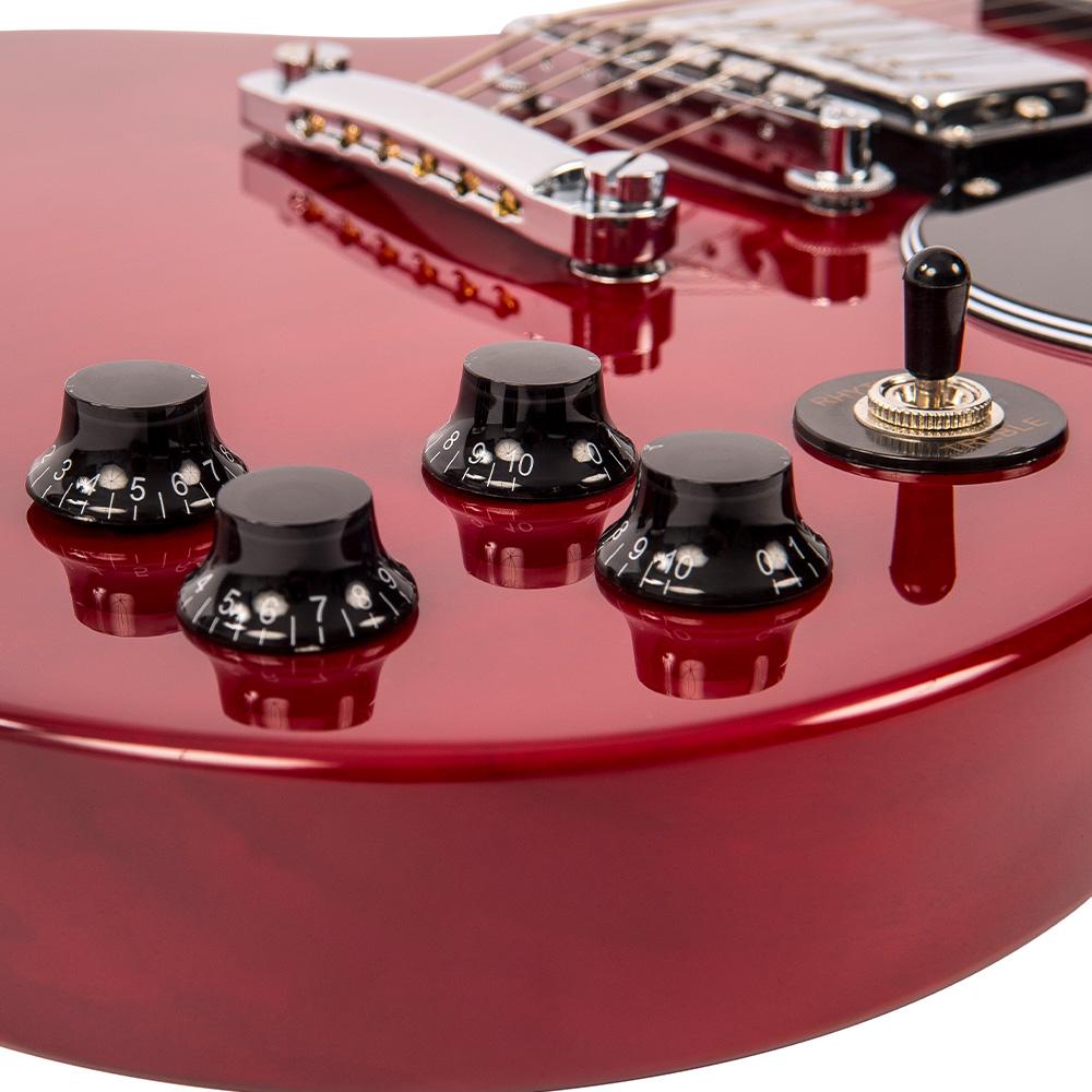 Vintage VS6 ReIssued Electric Guitar ~ Cherry Red, Electric Guitar for sale at Richards Guitars.