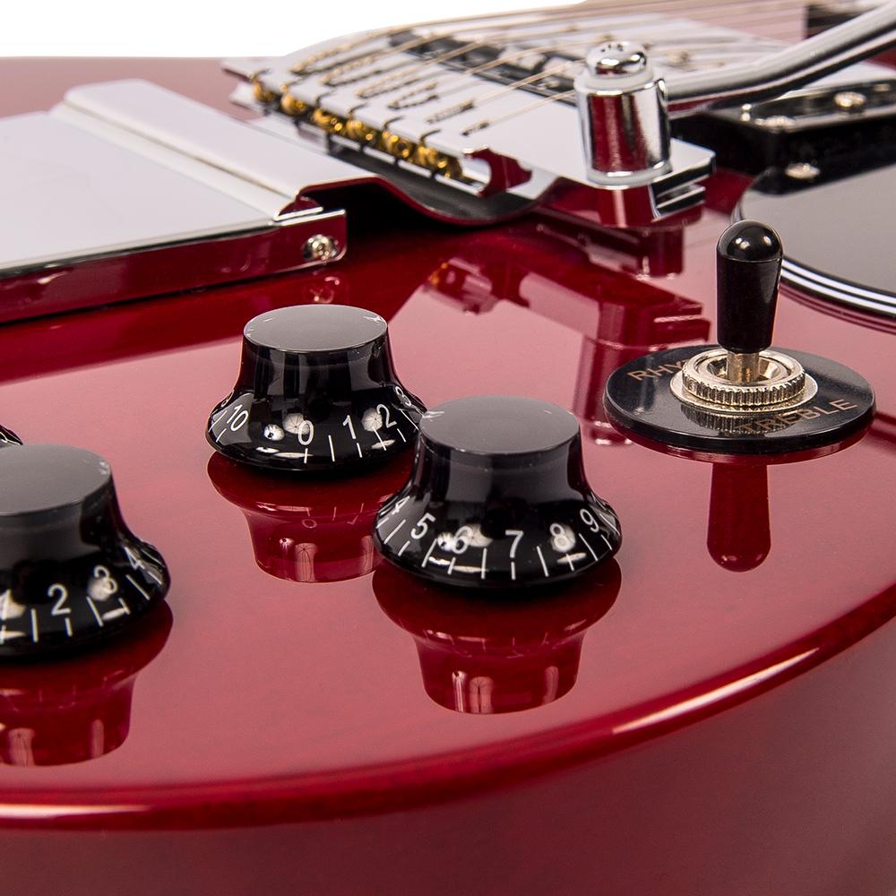 Vintage VS6V ReIssued with vintage style Vibrato ~ Cherry Red, Electric Guitar for sale at Richards Guitars.