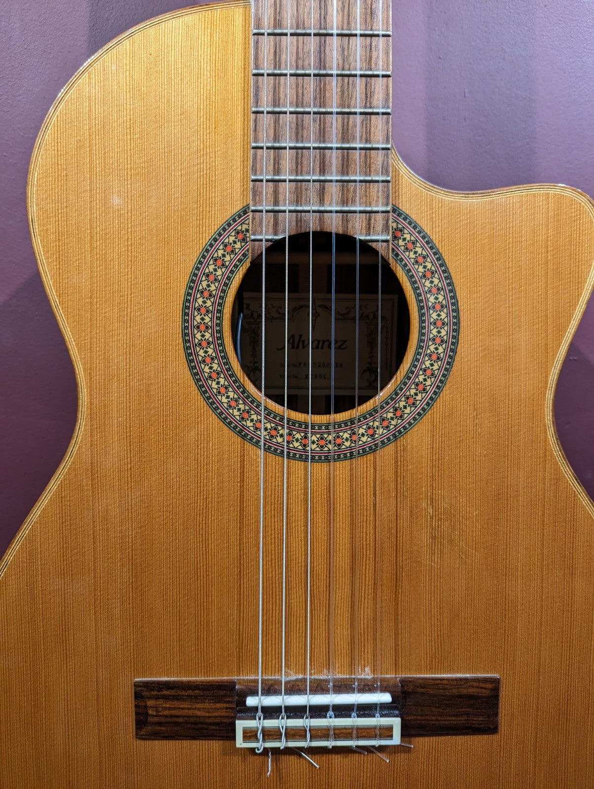 Alvarez MC90C Electro-acoustic Classical C/R (Used)-Richards Guitars Of Stratford Upon Avon