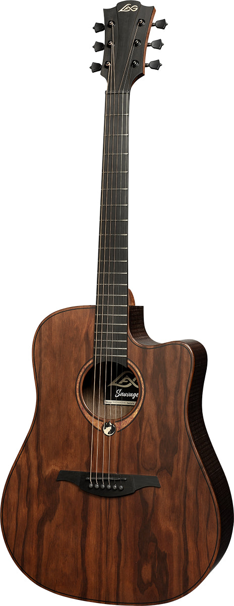 LAG Sauvage Dreadnought Cutaway Acoustic-Electric, Electro Acoustic Guitar for sale at Richards Guitars.