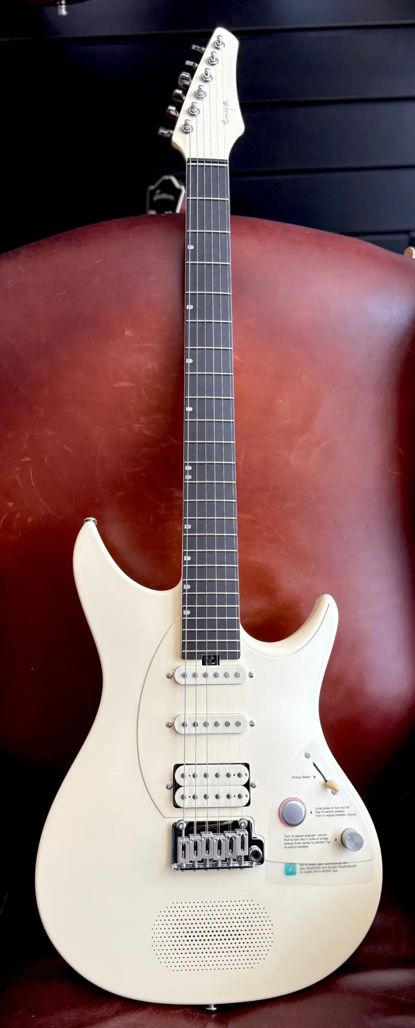 Enya Inspire Electric Smart Guitar in White - Richards Guitars Of Stratford Upon Avon