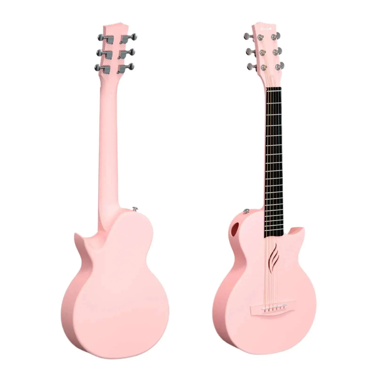Enya Nova GO Mini Pink Carbon fibre guitar Less Than 1/2 Size Acoustic Guitar! - Richards Guitars Of Stratford Upon Avon