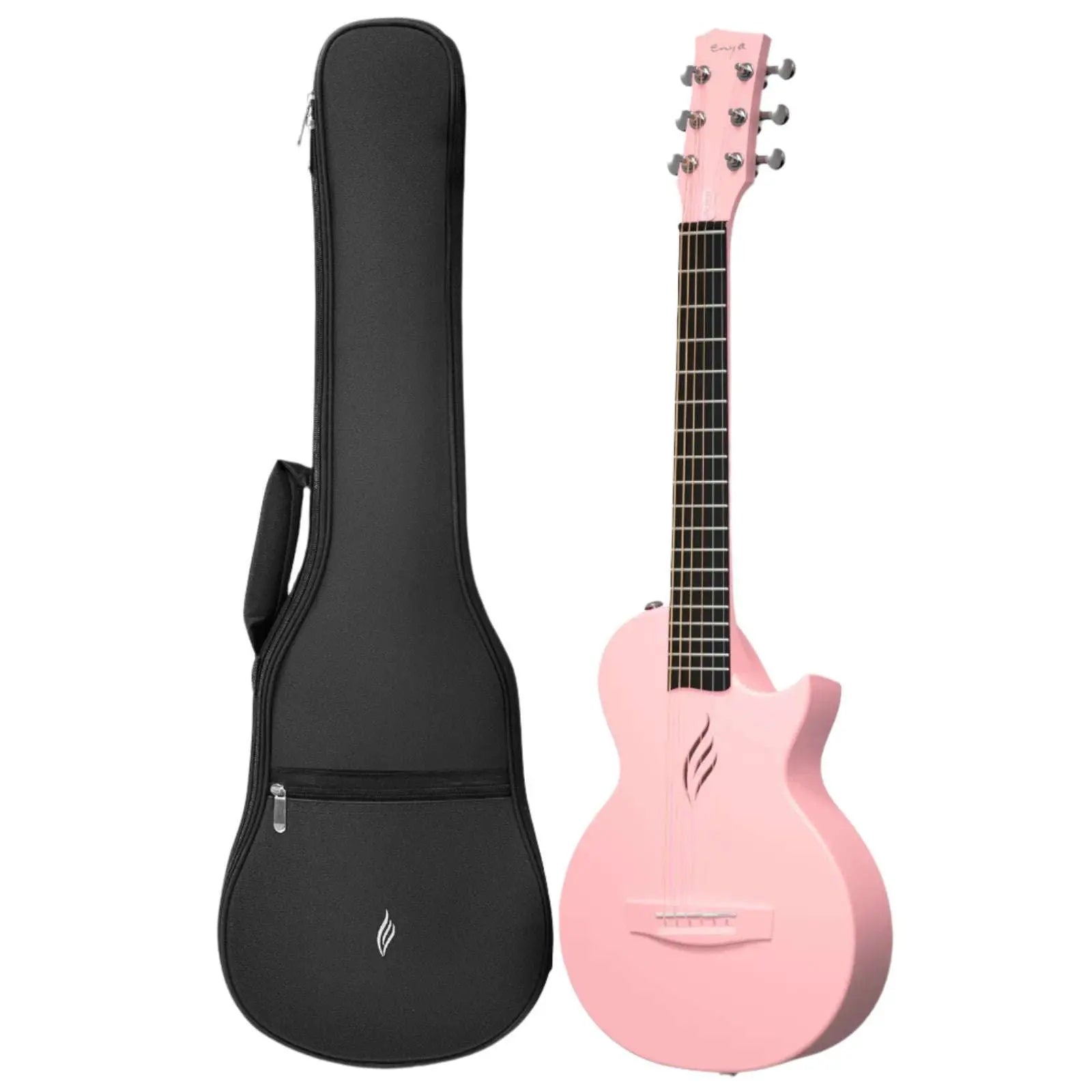 Enya Nova GO Mini Pink Carbon fibre guitar Less Than 1/2 Size Acoustic Guitar! - Richards Guitars Of Stratford Upon Avon