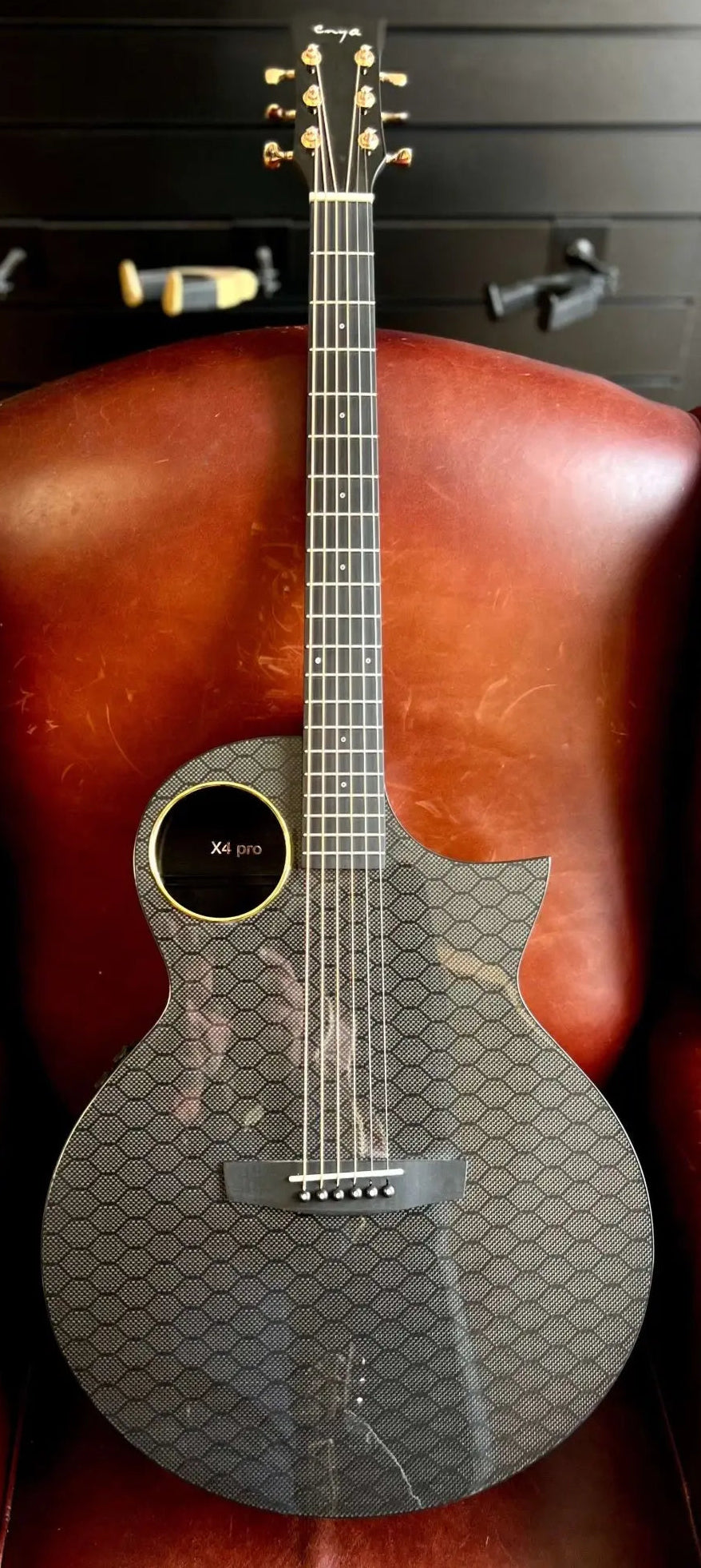 Enya X4 PRO Carbon Fibre Electro - Acoustic Travel Guitar - Richards Guitars Of Stratford Upon Avon