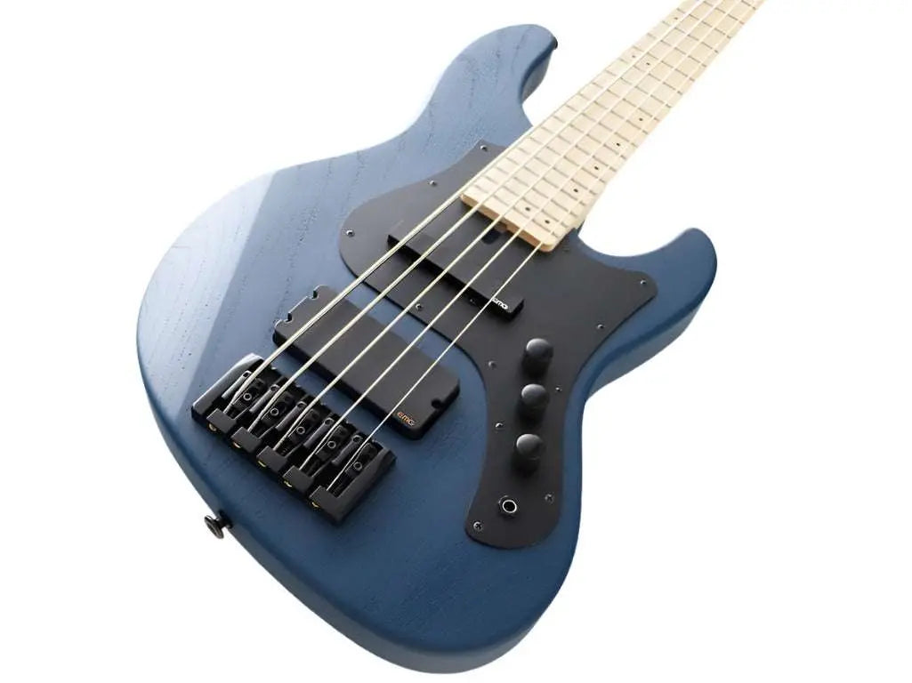 FGN Bass Guitar J Standard Mighty Jazz JMJ52ASHDEM Open Pore Blue With Gig Bag - Richards Guitars Of Stratford Upon Avon