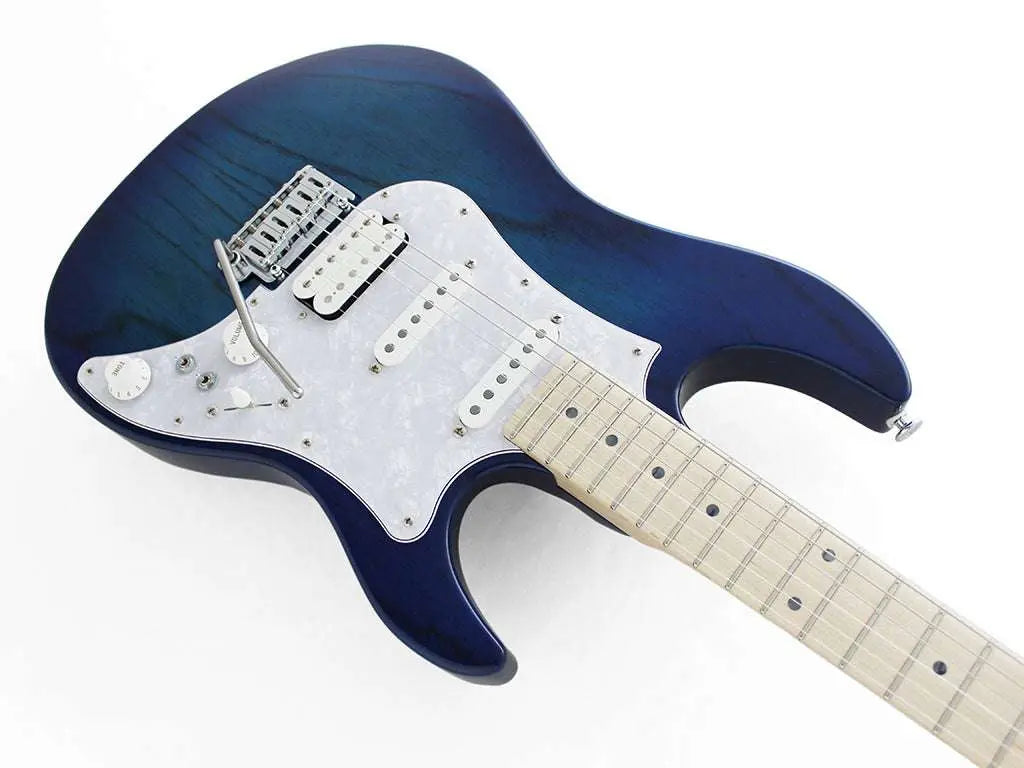 FGN Expert Odyssey EOSASHM See - Thru Blue Burst With Hard Case - Richards Guitars Of Stratford Upon Avon