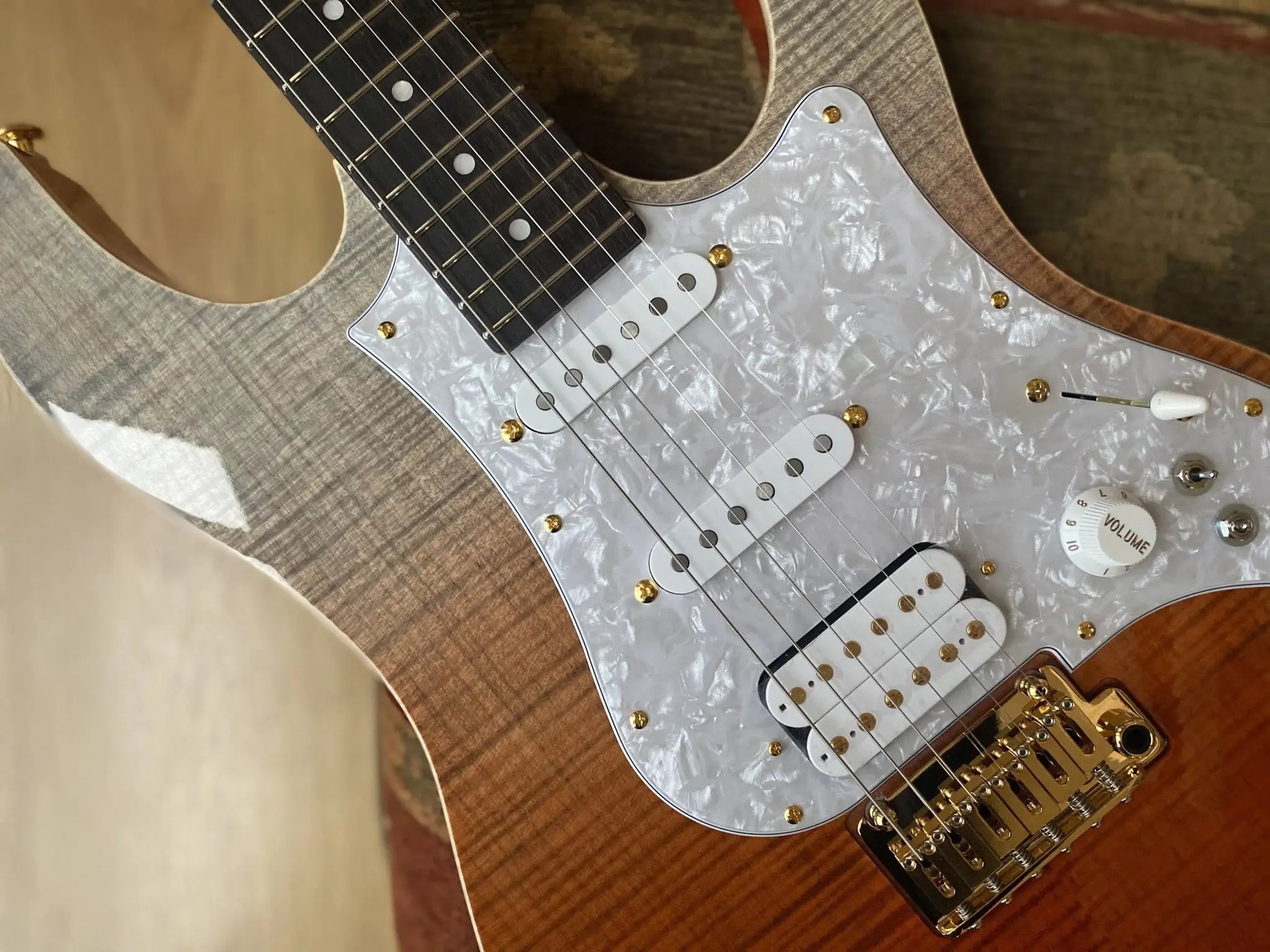 FGN Expert Odyssey EOSFMR, Ripe Kaki Gradation With Hard Case - Richards Guitars Of Stratford Upon Avon