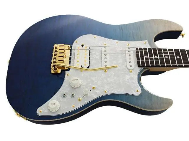 FGN Expert Odyssey EOSNBG, Navy Blue Gradation With Hard Case - Richards Guitars Of Stratford Upon Avon