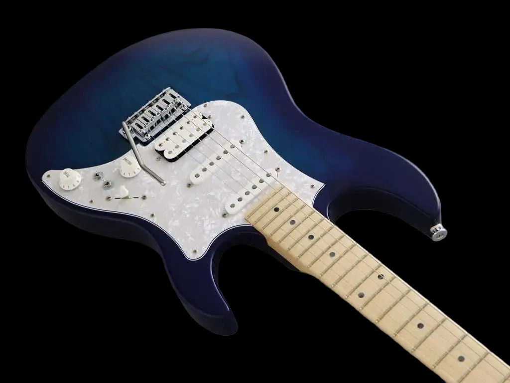 FGN Guitars Expert Odyssey SBB See - Thru Blue Burst - Richards Guitars Of Stratford Upon Avon