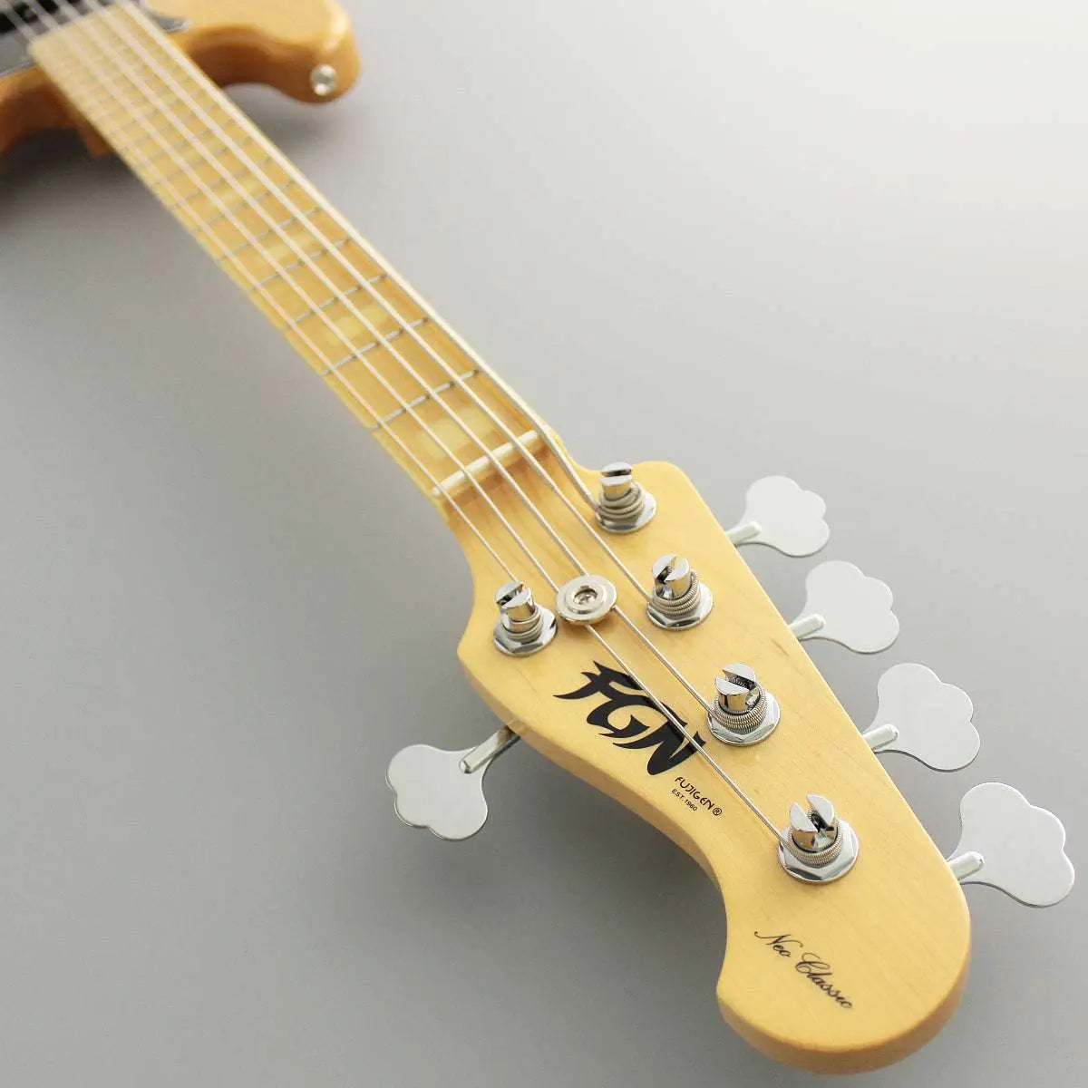 FGN Guitars Neoclassic JB 100M Ash 5 String VNT Vintage Natural - Richards Guitars Of Stratford Upon Avon