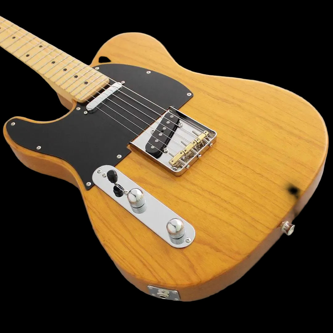 FGN Guitars Neoclassic TE 100M Ash LH Vintage Natural Left Handed - Richards Guitars Of Stratford Upon Avon