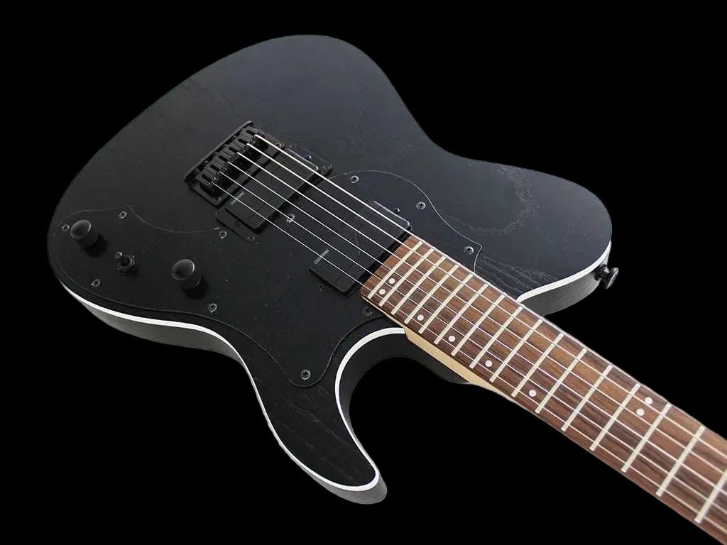 FGN J Standard Iliad, JIL2ASHDE664R Open Pore Black Electric Guitars - Richards Guitars Of Stratford Upon Avon