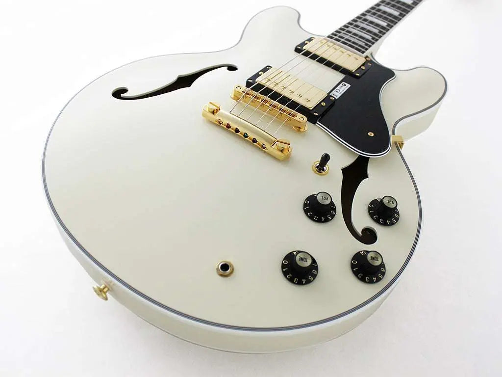 FGN Masterfield, Electric Guitar, Antique White (AWH) MSAHPC With Hard Case - Richards Guitars Of Stratford Upon Avon