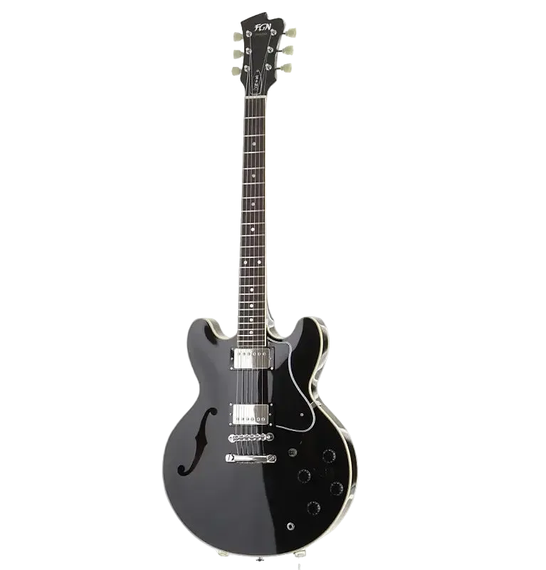 FGN Masterfield, Electric Guitar, Black (Bk) MSAHP With Hard Case - Richards Guitars Of Stratford Upon Avon