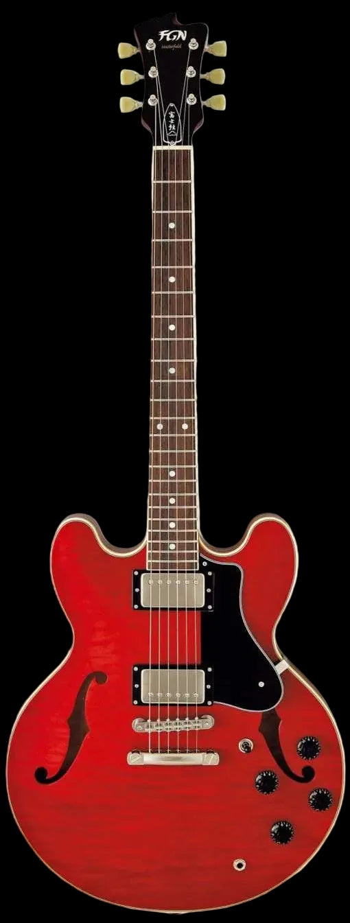 FGN Masterfield, Electric Guitar, Cherry (CH) MSAHP With Hard Case - Richards Guitars Of Stratford Upon Avon