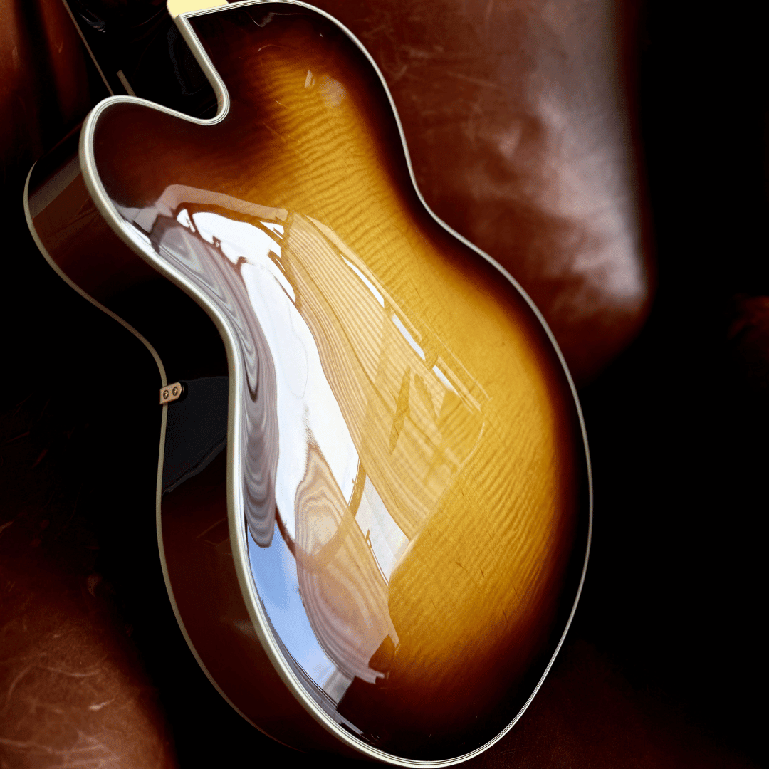 FGN Masterfield MFA FP (Custom Pro Exclusive) Jazz Burst, Archtop Electric Guitar - Richards Guitars Of Stratford Upon Avon