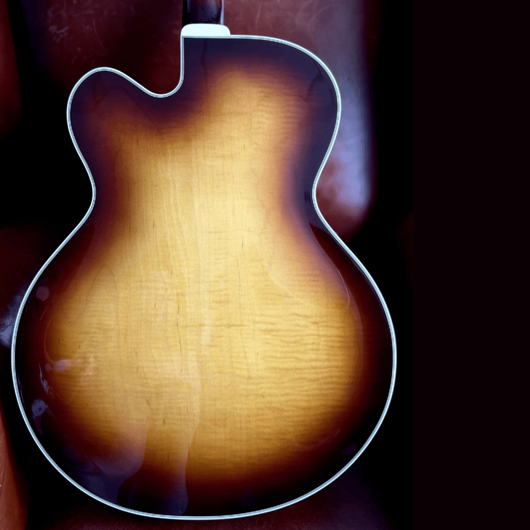 FGN Masterfield MFA FP (Custom Pro Exclusive) Jazz Burst, Archtop Electric Guitar - Richards Guitars Of Stratford Upon Avon