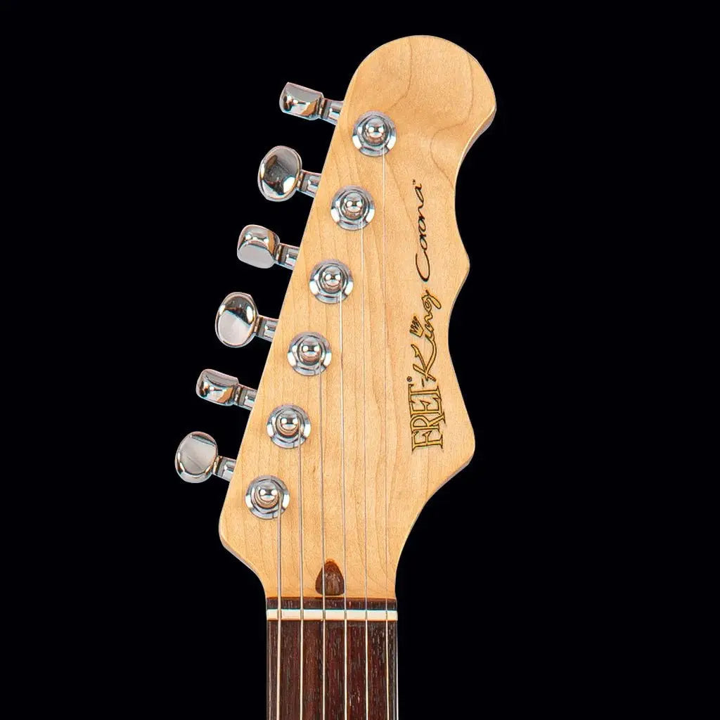 FRET KING CORONA CLASSIC GUITAR - GLOSS BLACK (Includes Our £85 Pro Setup Free) - Richards Guitars Of Stratford Upon Avon