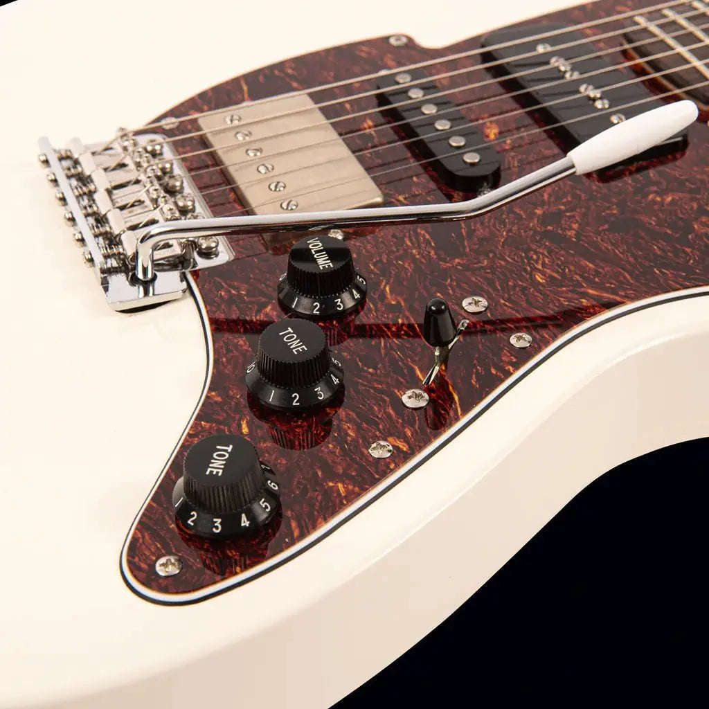 FRET KING CORONA CUSTOM GUITAR - VINTAGE WHITE (Includes Our £85 Pro Setup Free) - Richards Guitars Of Stratford Upon Avon