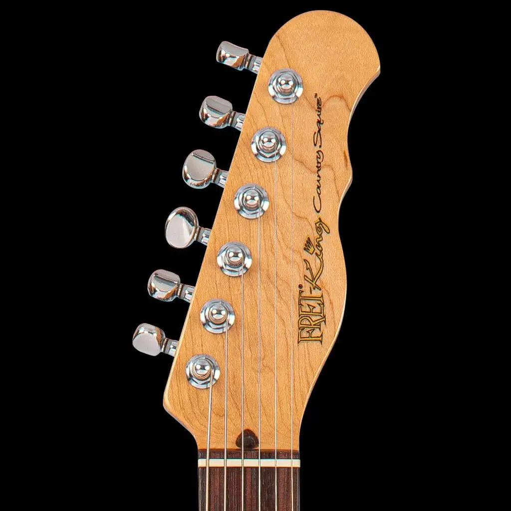 FRET KING COUNTRY SQUIRE SEMITONE DELUXE - THRU BLACK (Includes Our £85 Pro Setup Free) - Richards Guitars Of Stratford Upon Avon