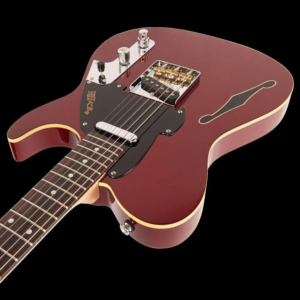 FRET KING COUNTRY SQUIRE STEALTH - CANDY APPLE RED (Includes Our £85 Pro Setup Free) - Richards Guitars Of Stratford Upon Avon