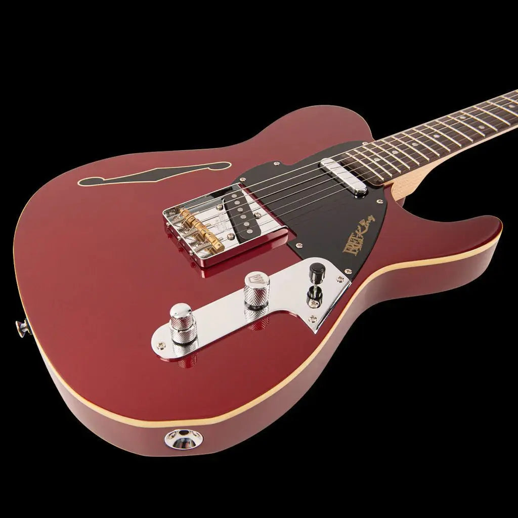 FRET KING COUNTRY SQUIRE STEALTH - CANDY APPLE RED (Includes Our £85 Pro Setup Free) - Richards Guitars Of Stratford Upon Avon