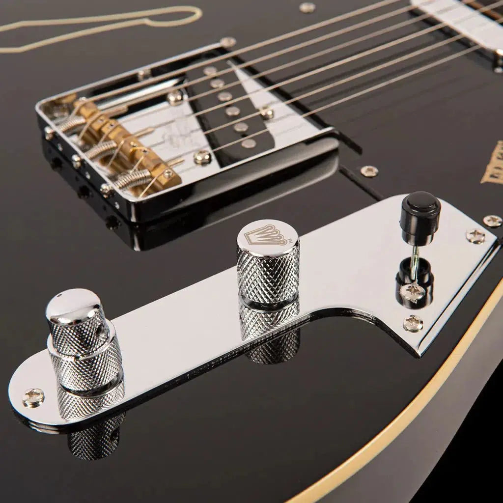 FRET KING COUNTRY SQUIRE STEALTH - GLOSS BLACK (Includes Our £85 Pro Setup Free) - Richards Guitars Of Stratford Upon Avon