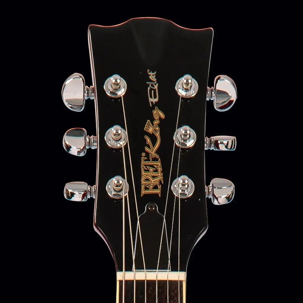 FRET KING ECLAT CUSTOM GUITAR - FLAMED CHERRY SUNBURST (Includes Our £85 Pro Setup Free) - Richards Guitars Of Stratford Upon Avon