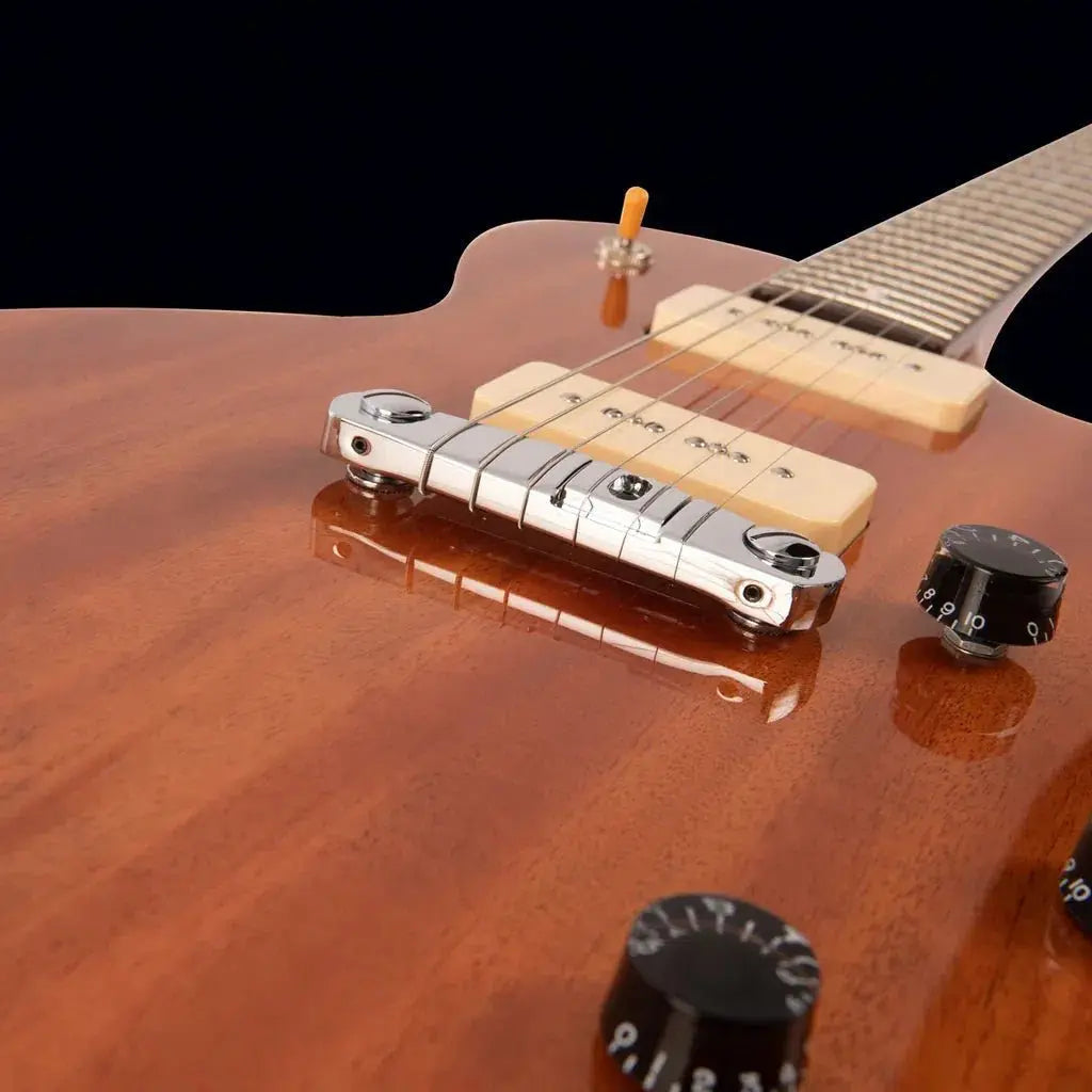 FRET KING ECLAT STANDARD GUITAR - NATURAL MAHOGANY (Includes Our £85 Pro Setup Free) - Richards Guitars Of Stratford Upon Avon