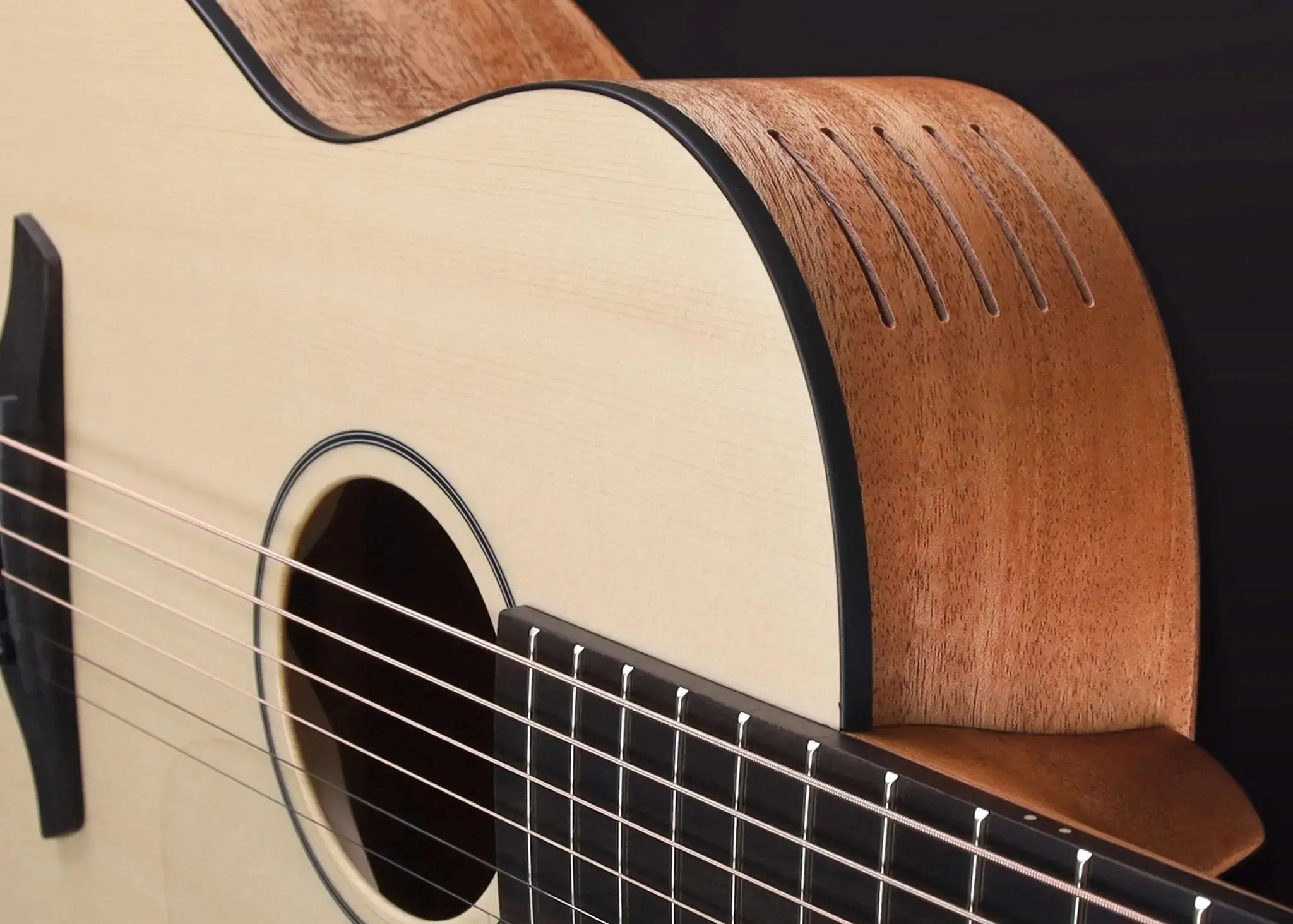 Furch Pioneer EM Left Handed: Engelmann spruce top with African mahogany back and sides. (Furch Mini / Travel Guitar) (2025 CNR Active Upgrade Model) Left Handed - Richards Guitars Of Stratford Upon Avon