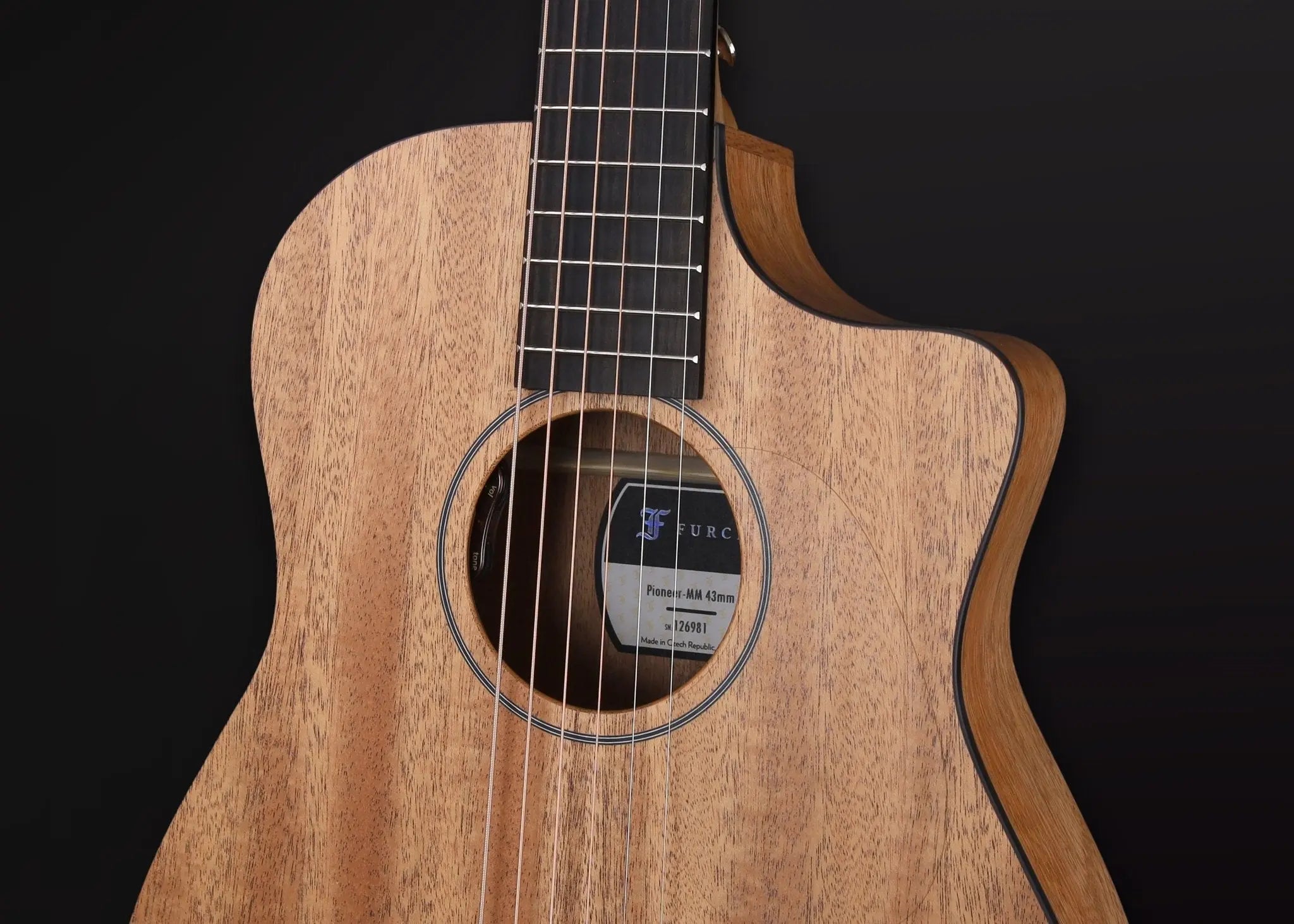 Furch Pioneer MM: African mahogany top, back, and sides. (Furch Mini / Travel Guitar) (Copy) (Copy) (2025 CNR Active Upgrade Model) - Richards Guitars Of Stratford Upon Avon