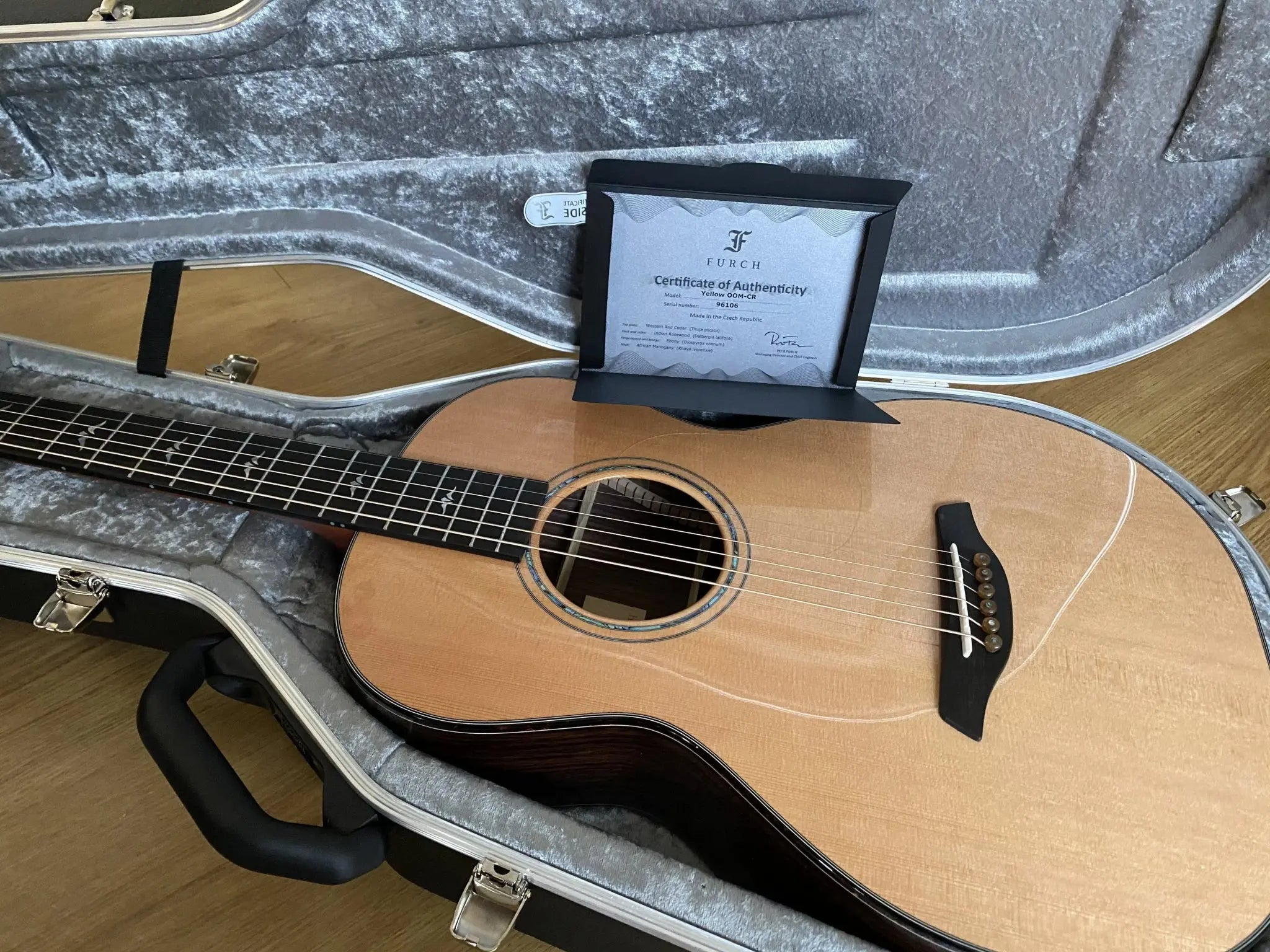 Furch Yellow OOM CR Acoustic Guitar Including UK Exclusive Inlays & Over £100 Of Added Value FREE (2025 CNR Active Upgrade Model) - Richards Guitars Of Stratford Upon Avon